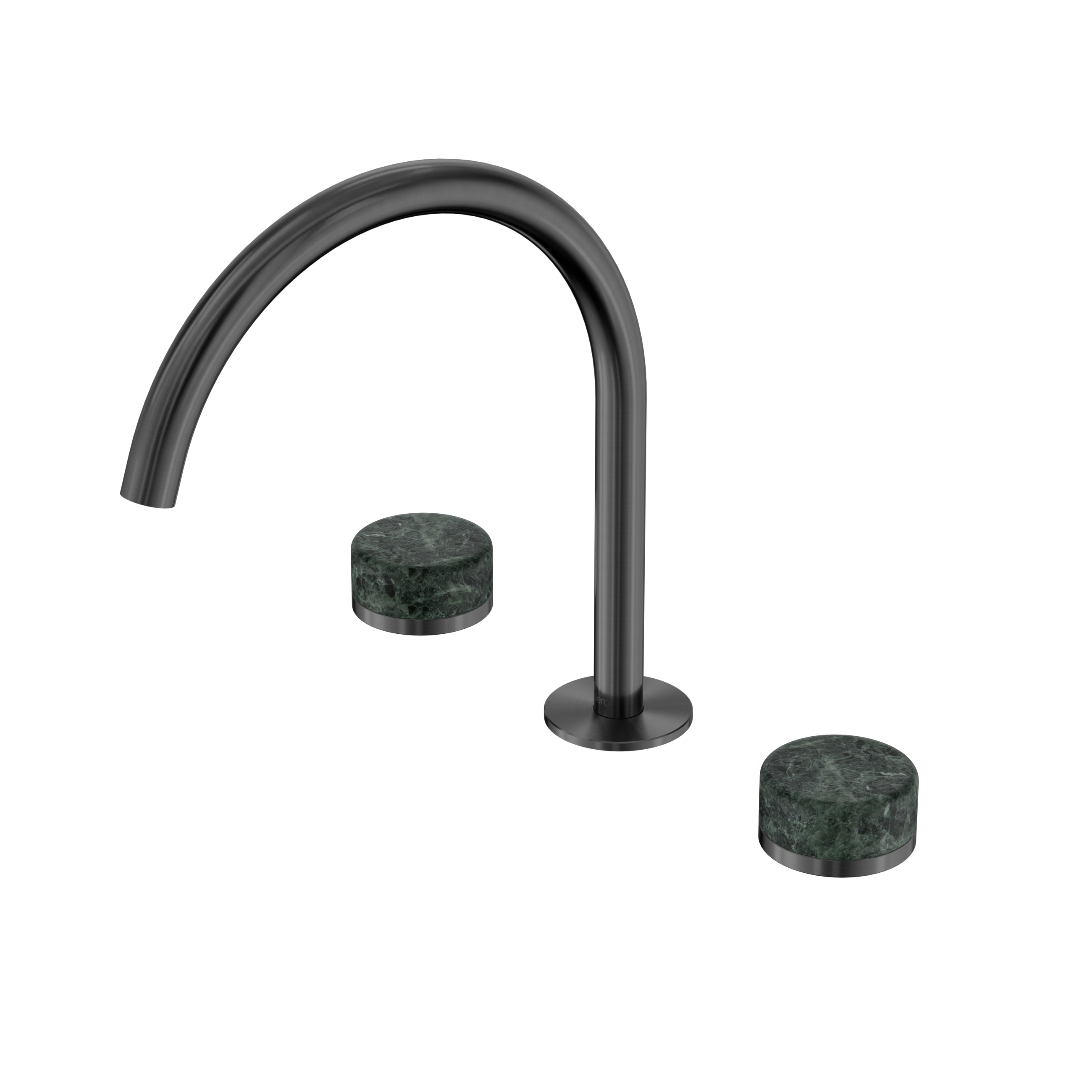 Serenity Bath/Kitchen Set Arc Spout With Verde Alpi Handle Gun Metal