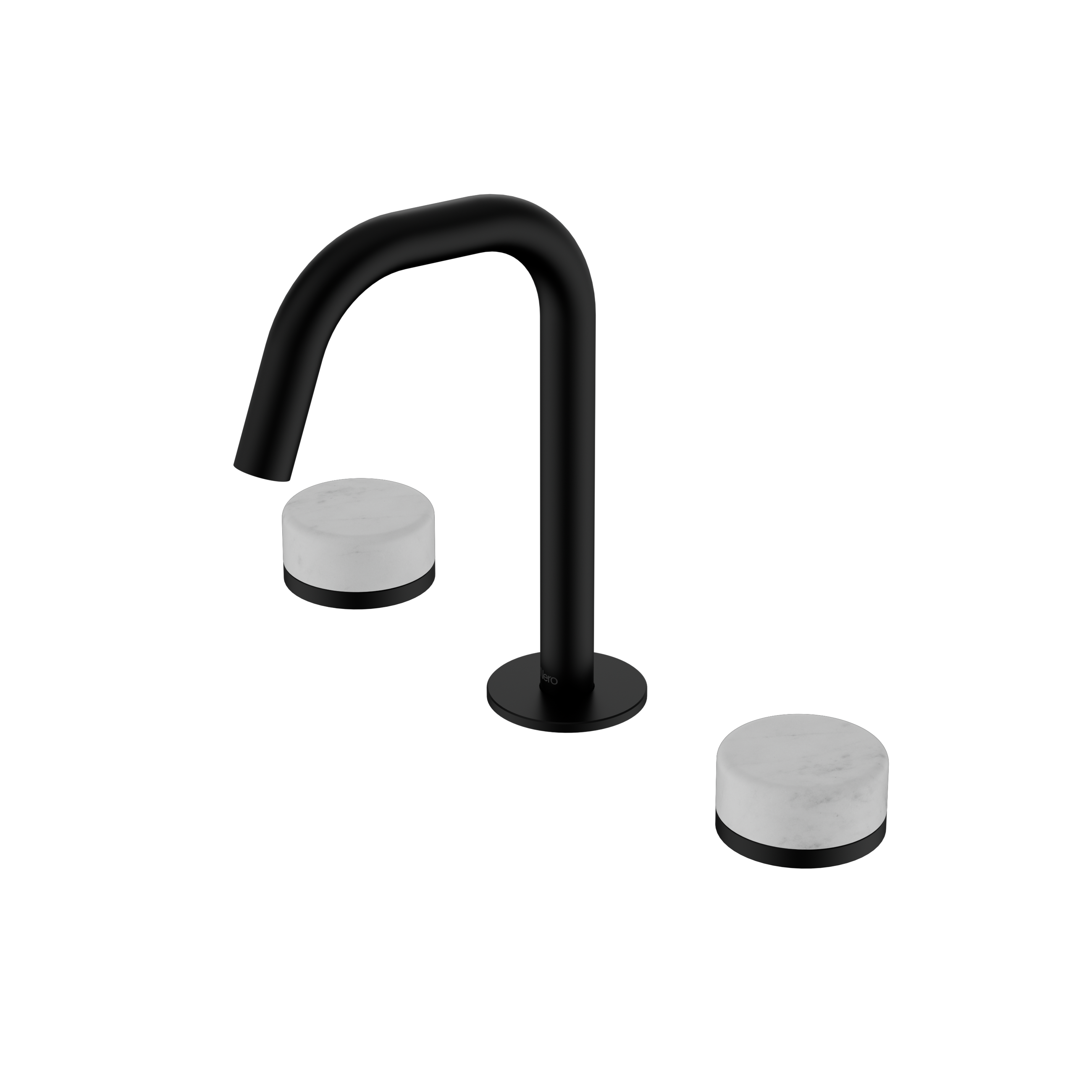 Serenity Basin Set Edge Spout With Carrara Handle Matte Black