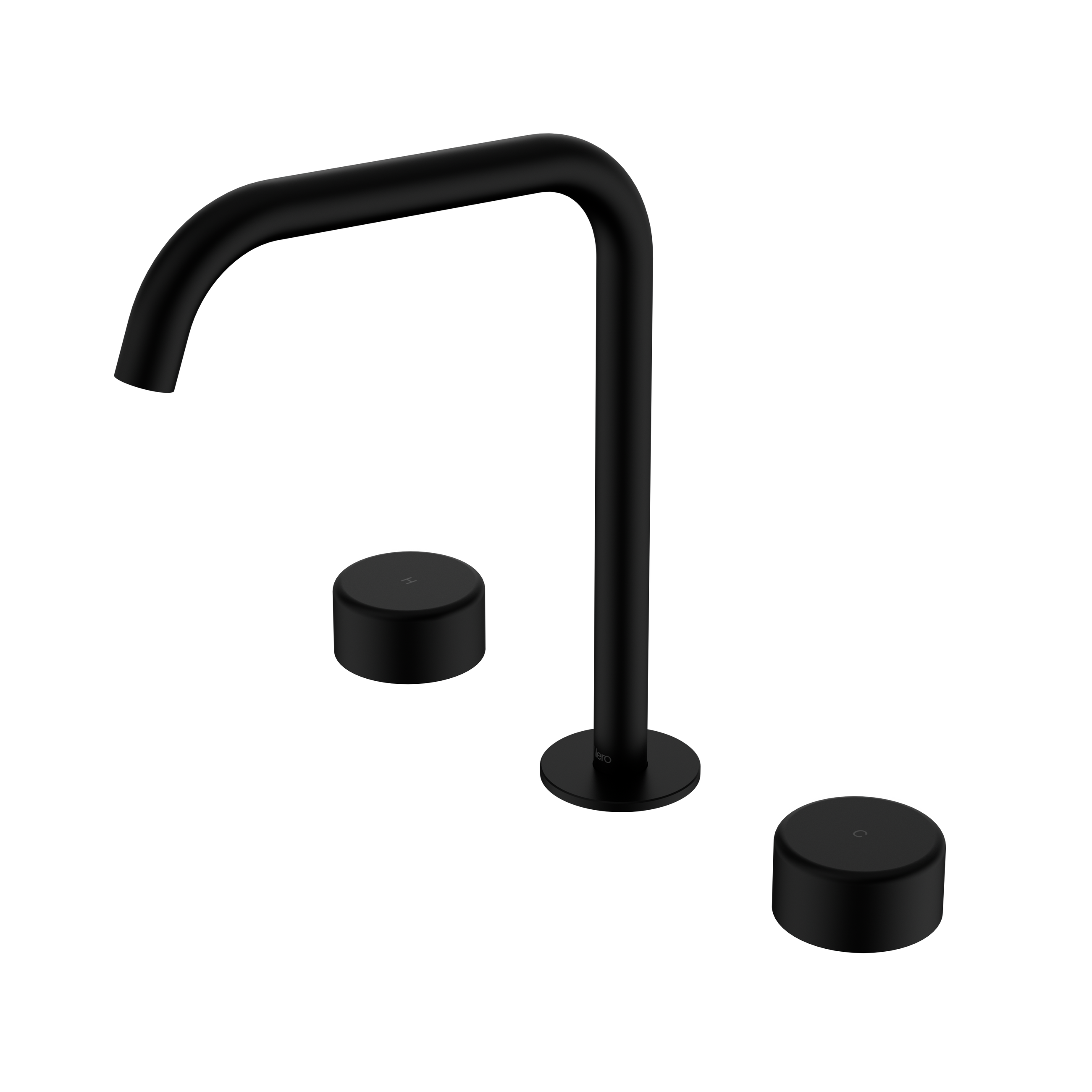 Serenity Bath/Kitchen Set Edge Spout With Metal Handle Matte Black