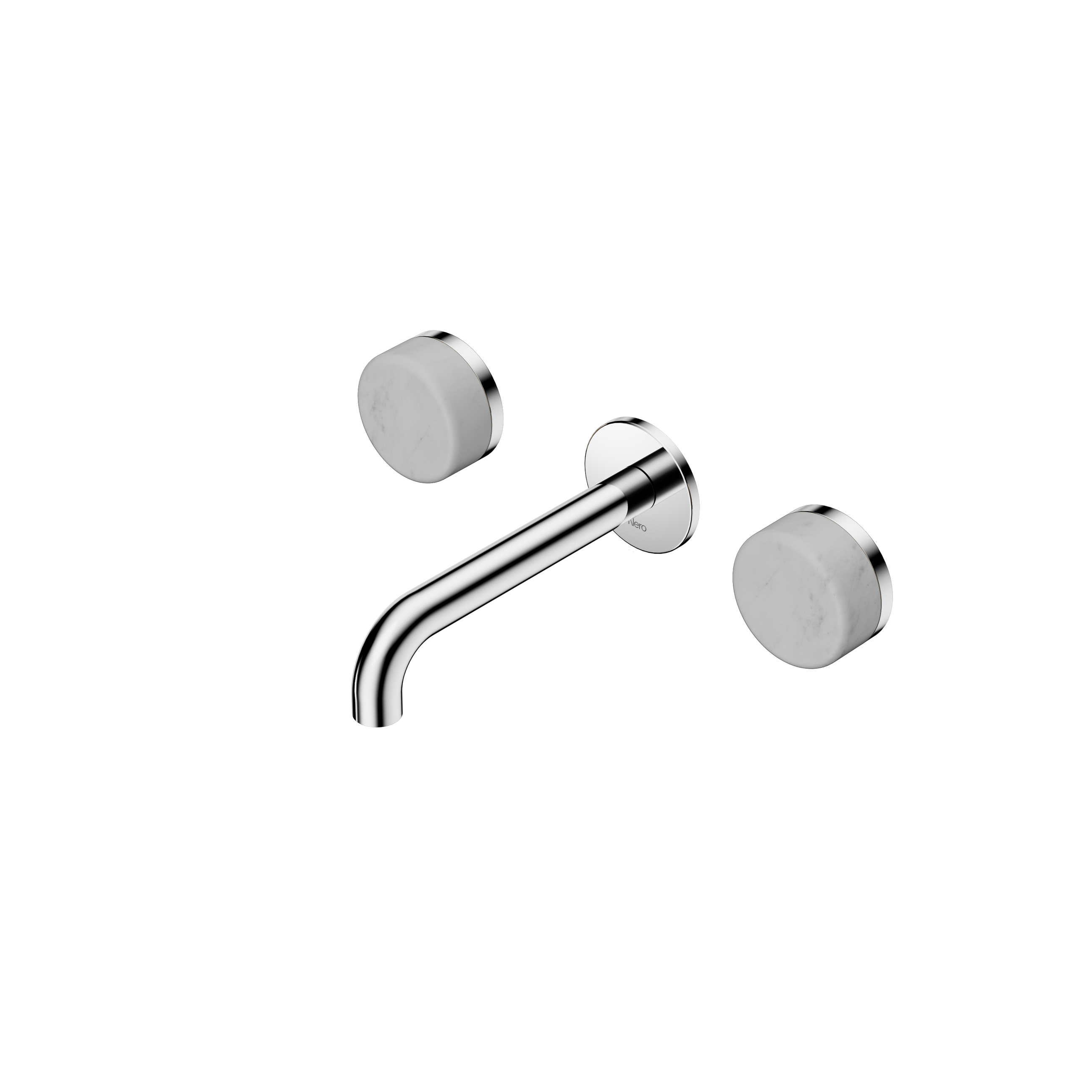 Serenity Wall Basin Set 160mm Spout With Carrara Handle Chrome