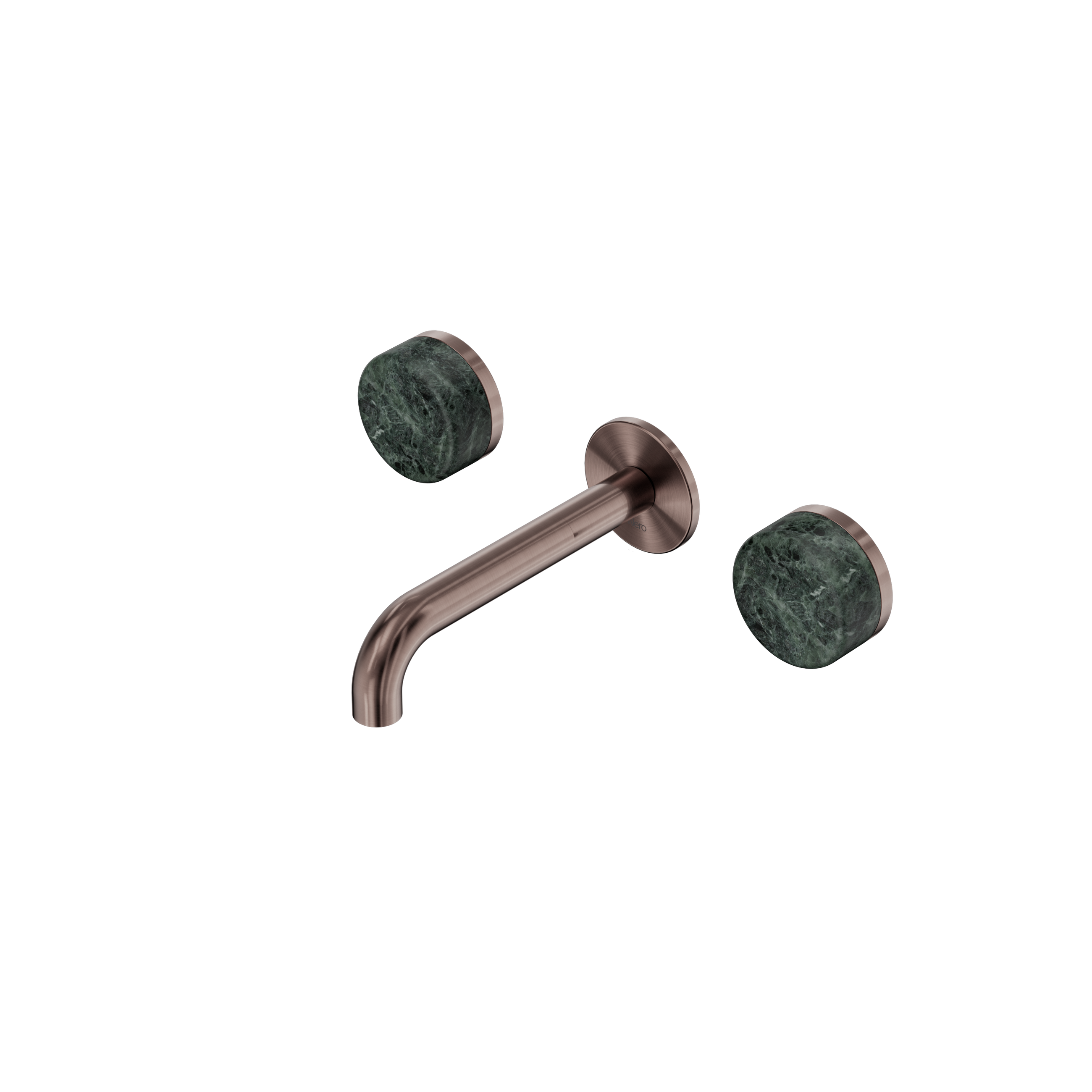 Serenity Wall Basin Set 160mm Spout With Verde Alpi Handle Brushed Bronze
