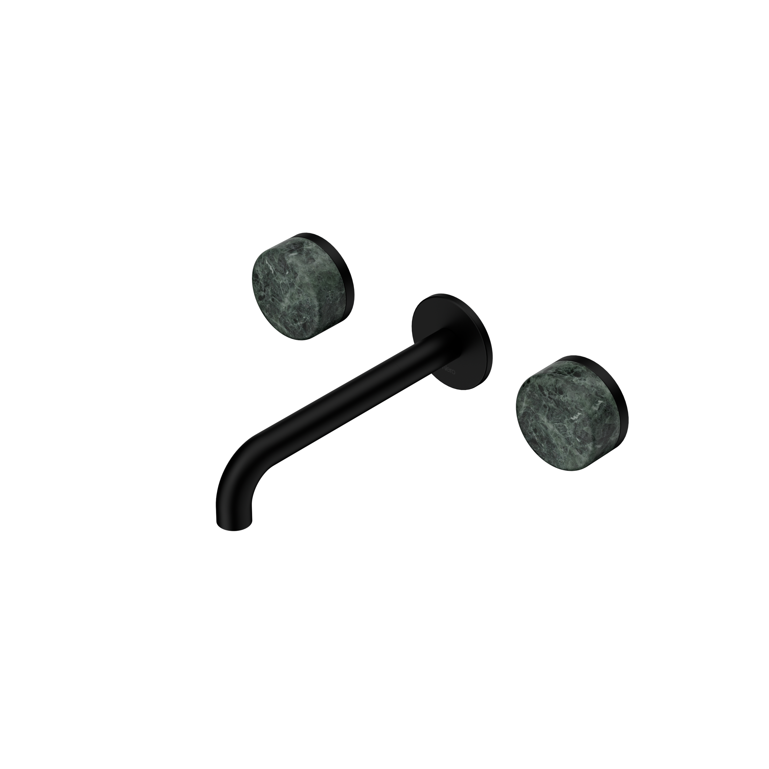 Serenity Wall Basin Set 185mm Spout With Verde Alpi Handle Matte Black