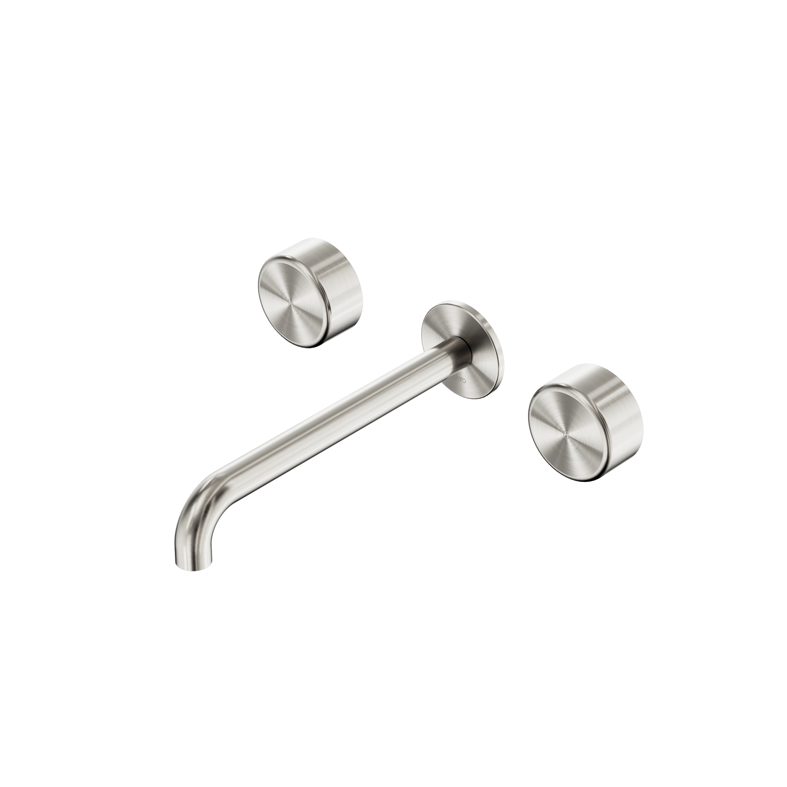 Serenity Wall Basin Set 220mm Spout With Metal Handle Brushed Nickel