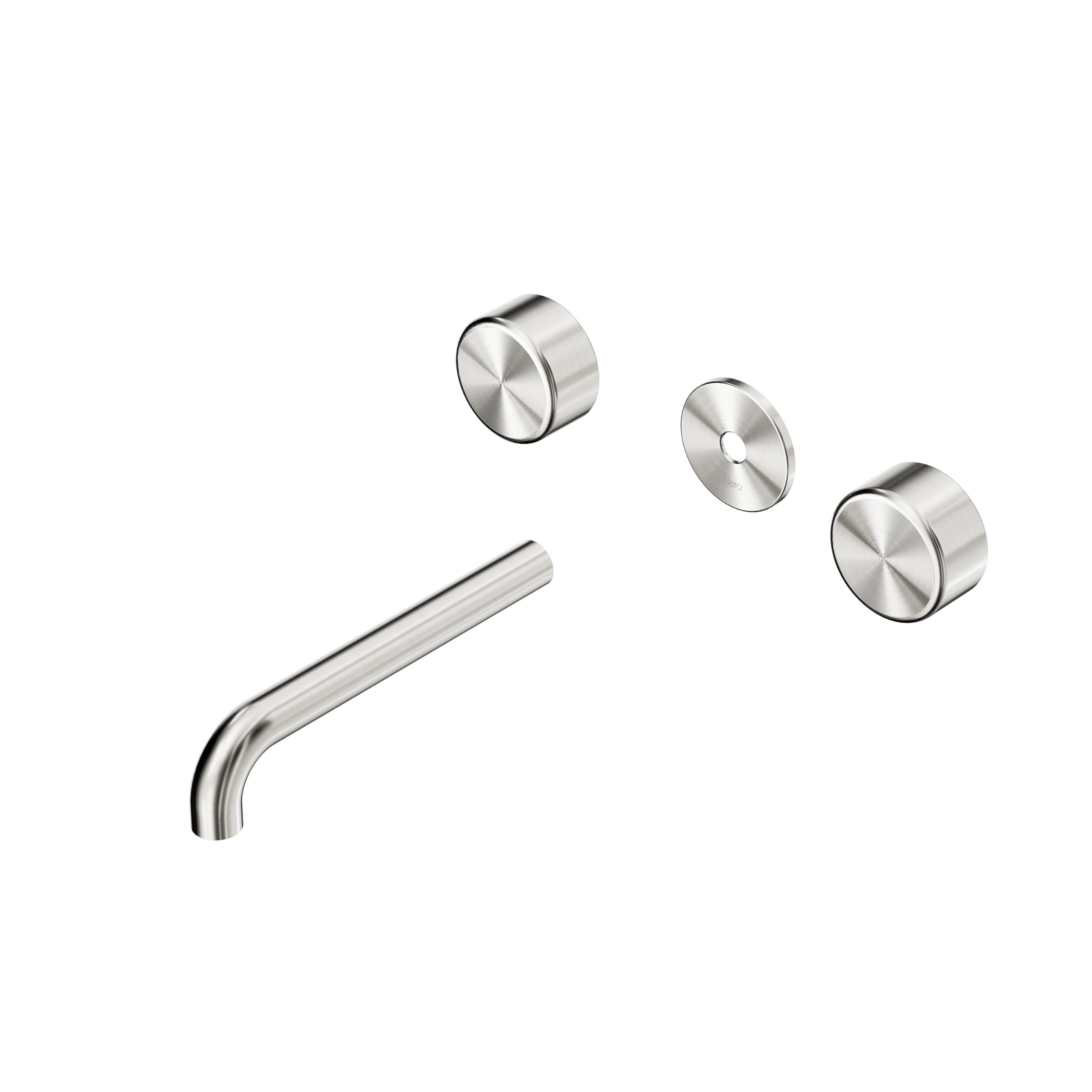 Serenity Wall Basin Set 185mm Spout With Metal Handle Trim Kit Only Brushed Nickel