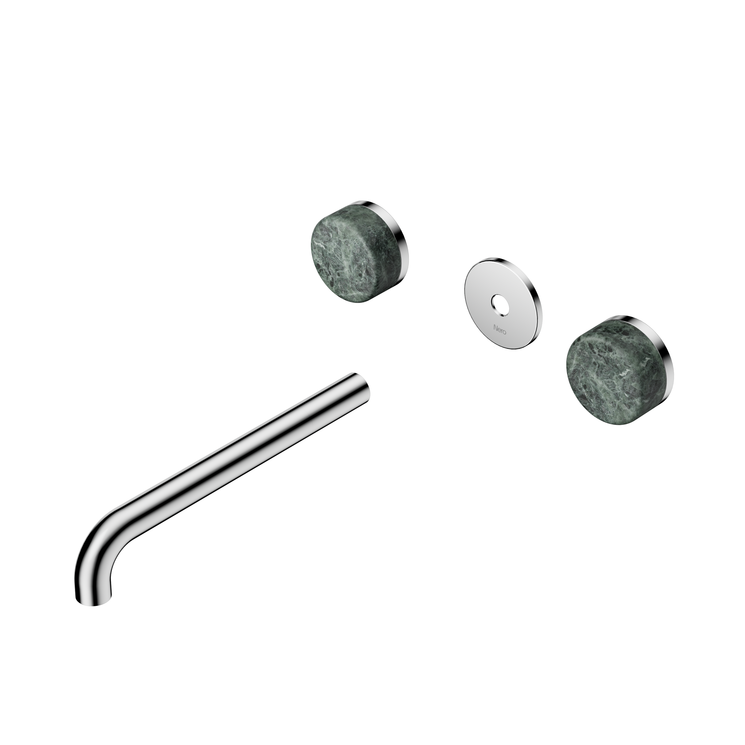 Serenity Wall Basin Set 220mm Spout With Verde Alpi Handle Trim Kit Only Chrome