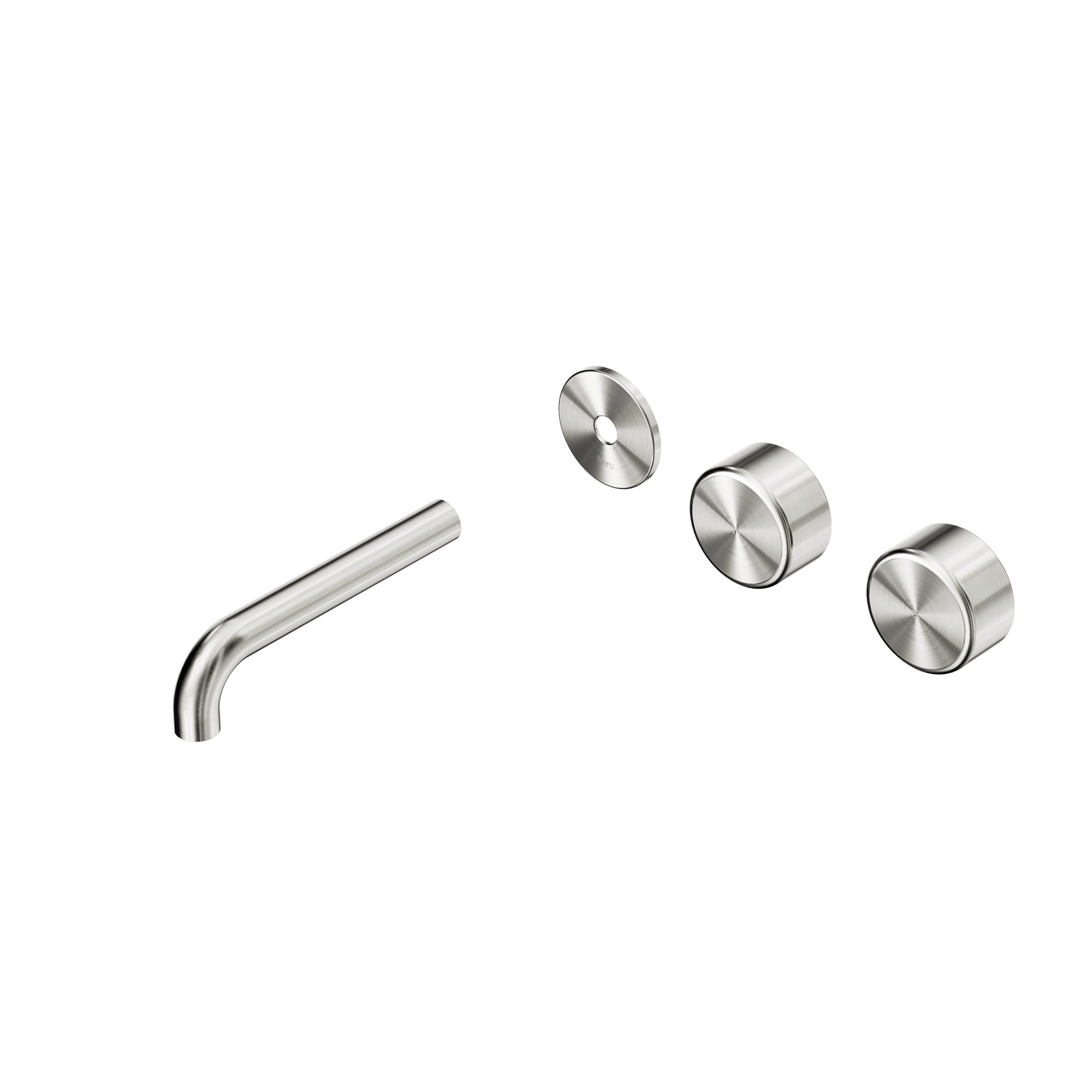 Serenity Wall Basin Set 160mm Offset Spout With Metal Handle Trim Kit Only Brushed Nickel