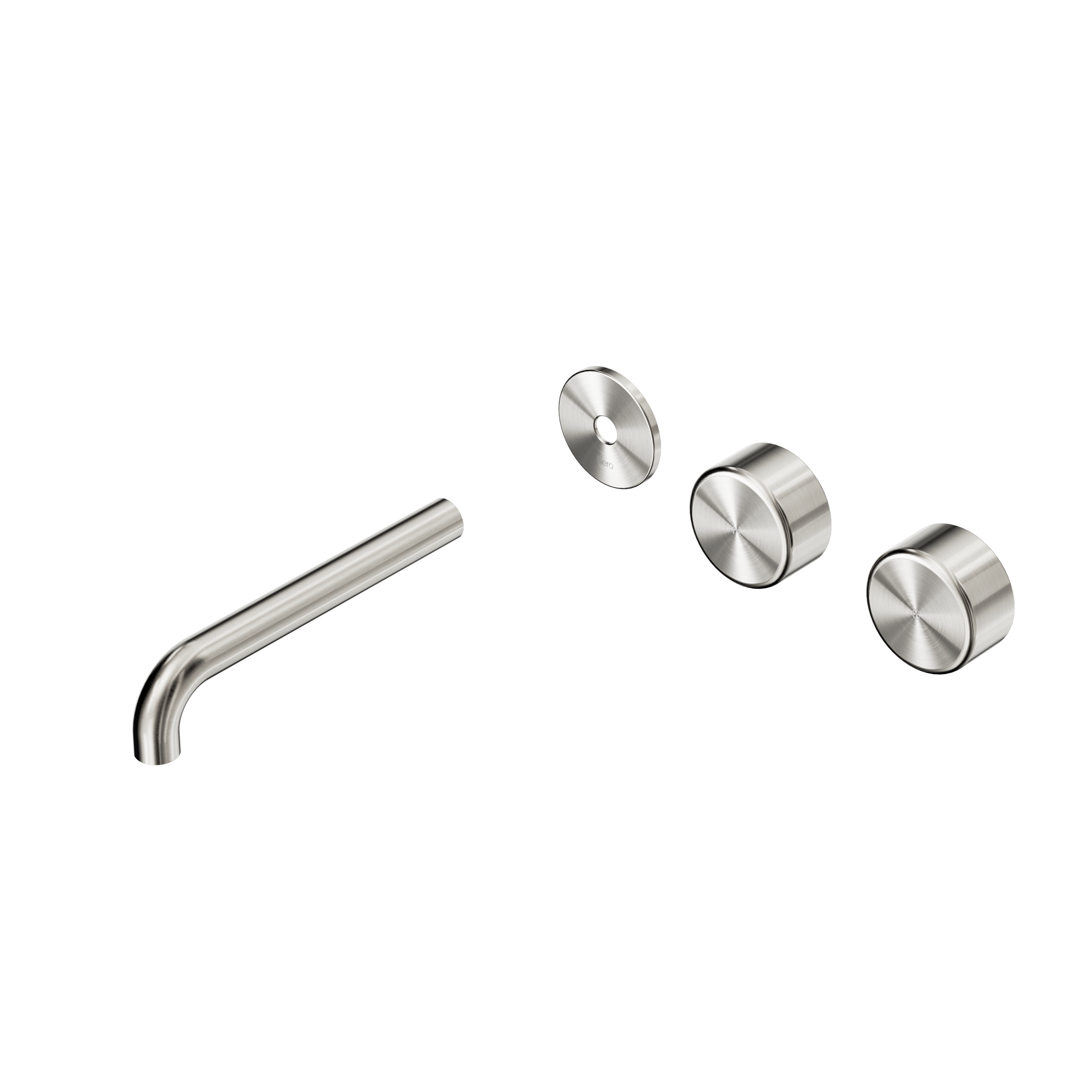 Serenity Wall Basin Set 185mm Offset Spout With Metal Handle Trim Kit Only Brushed Nickel