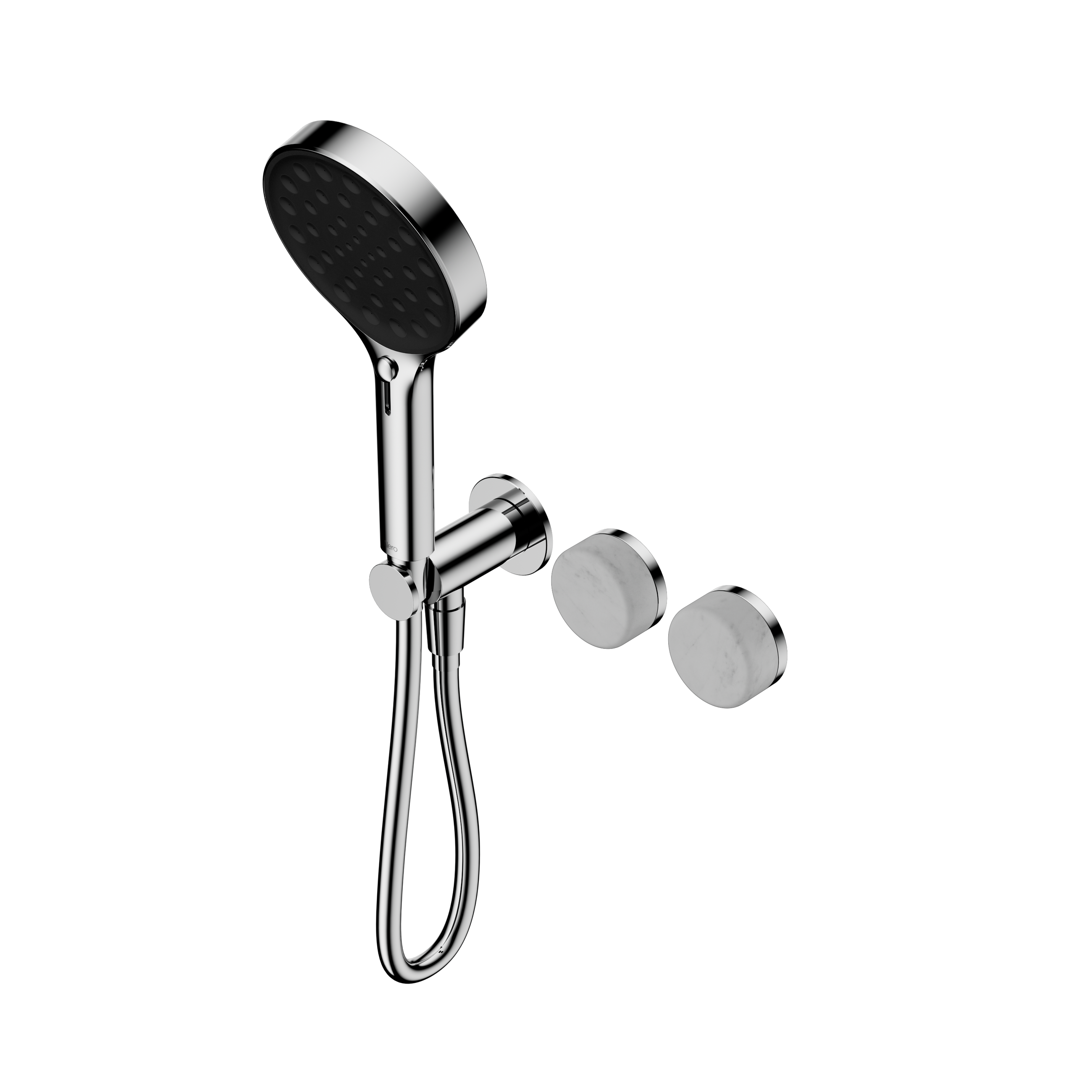 Serenity Progressive Shower System With Carrara Handle And Serenity Hand Shower Chrome