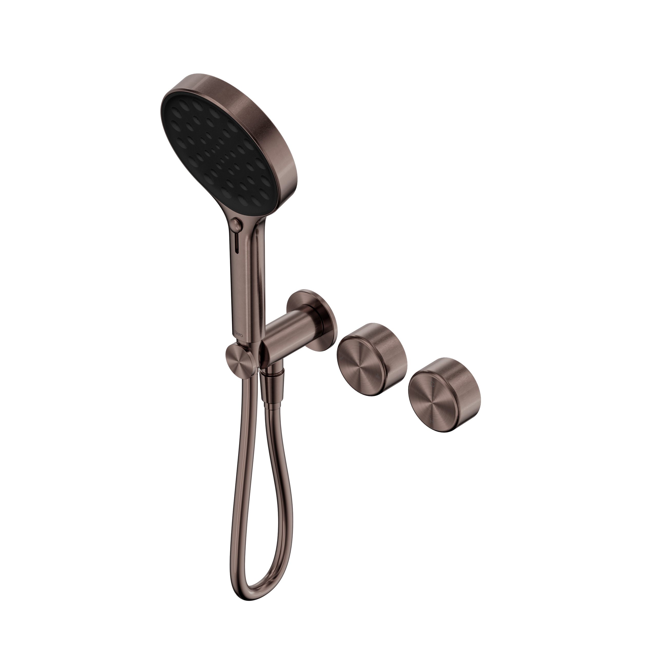 Serenity Progressive Shower System With Metal Handle And Serenity Hand Shower Brushed Bronze