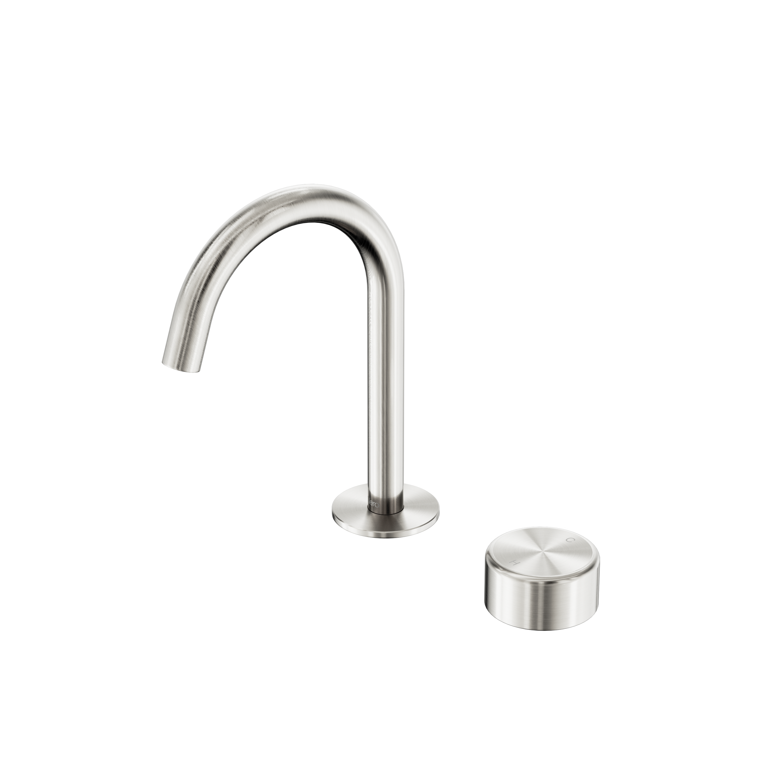 Serenity Progressive Basin Mixer Arc Spout With Metal Handle Brushed Nickel