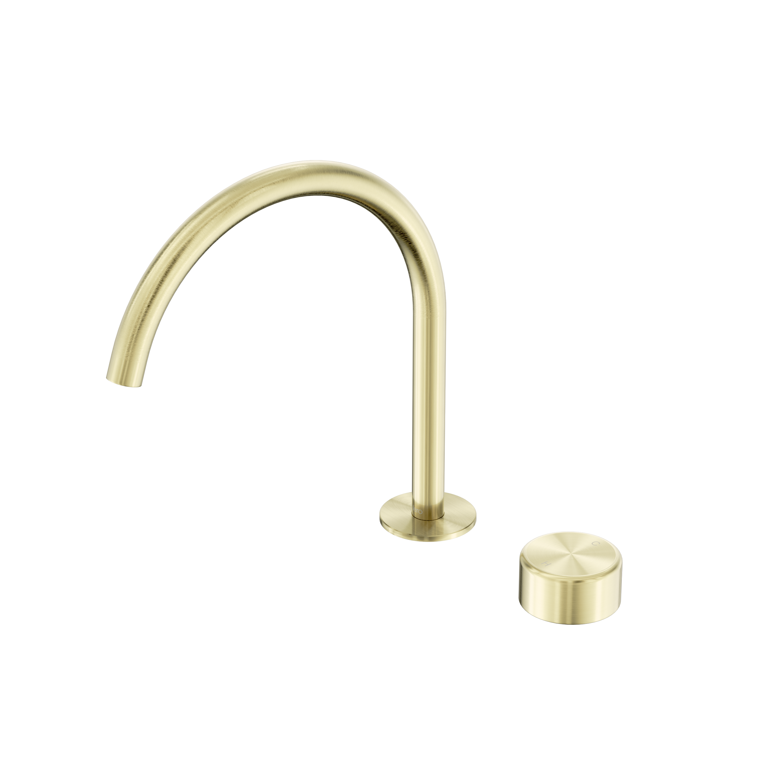 Serenity Progressive Bath/Kitchen Mixer Arc Spout With Metal Handle Brushed Gold