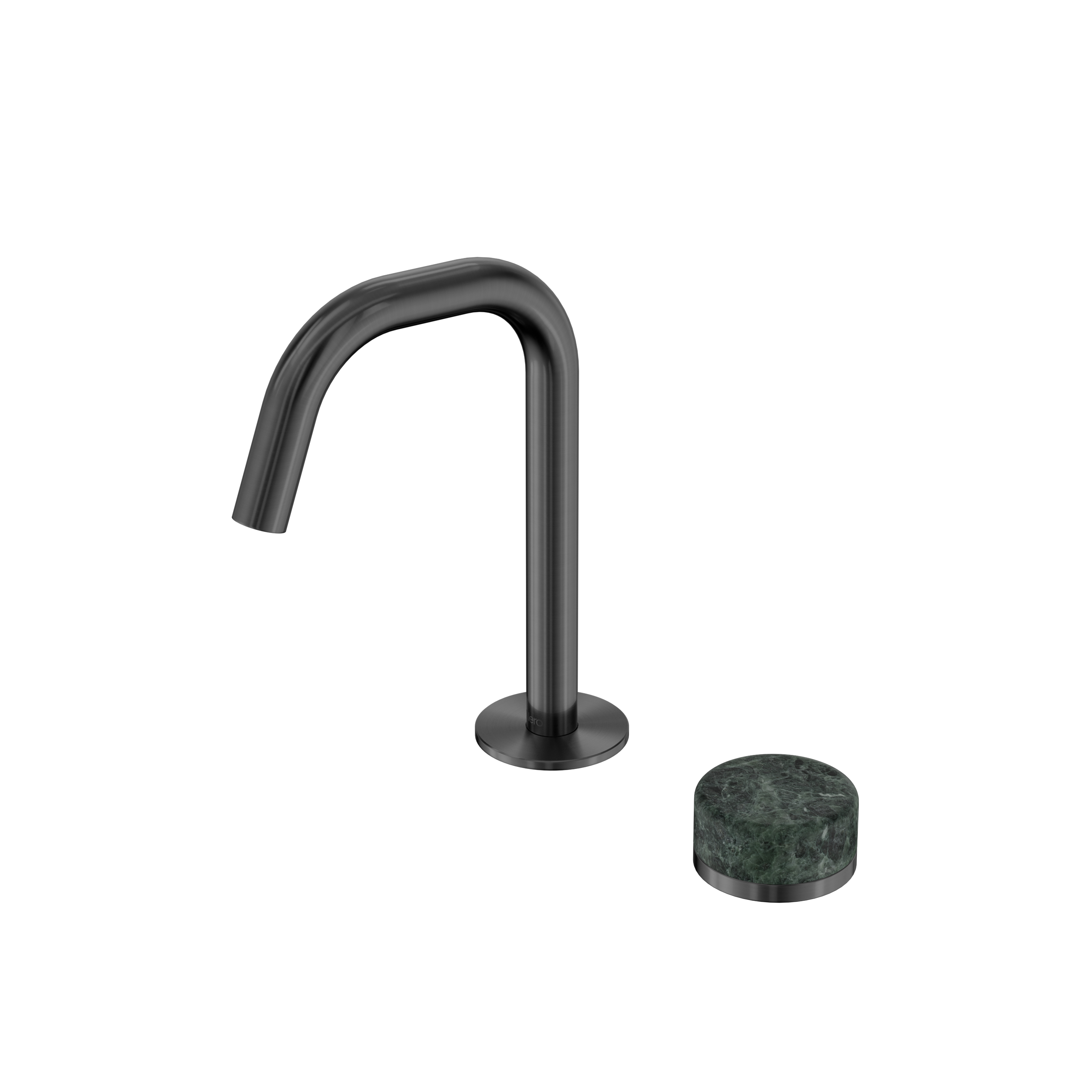 Serenity Progressive Basin Mixer Edge Spout With Verde Alpi Handle Gun Metal