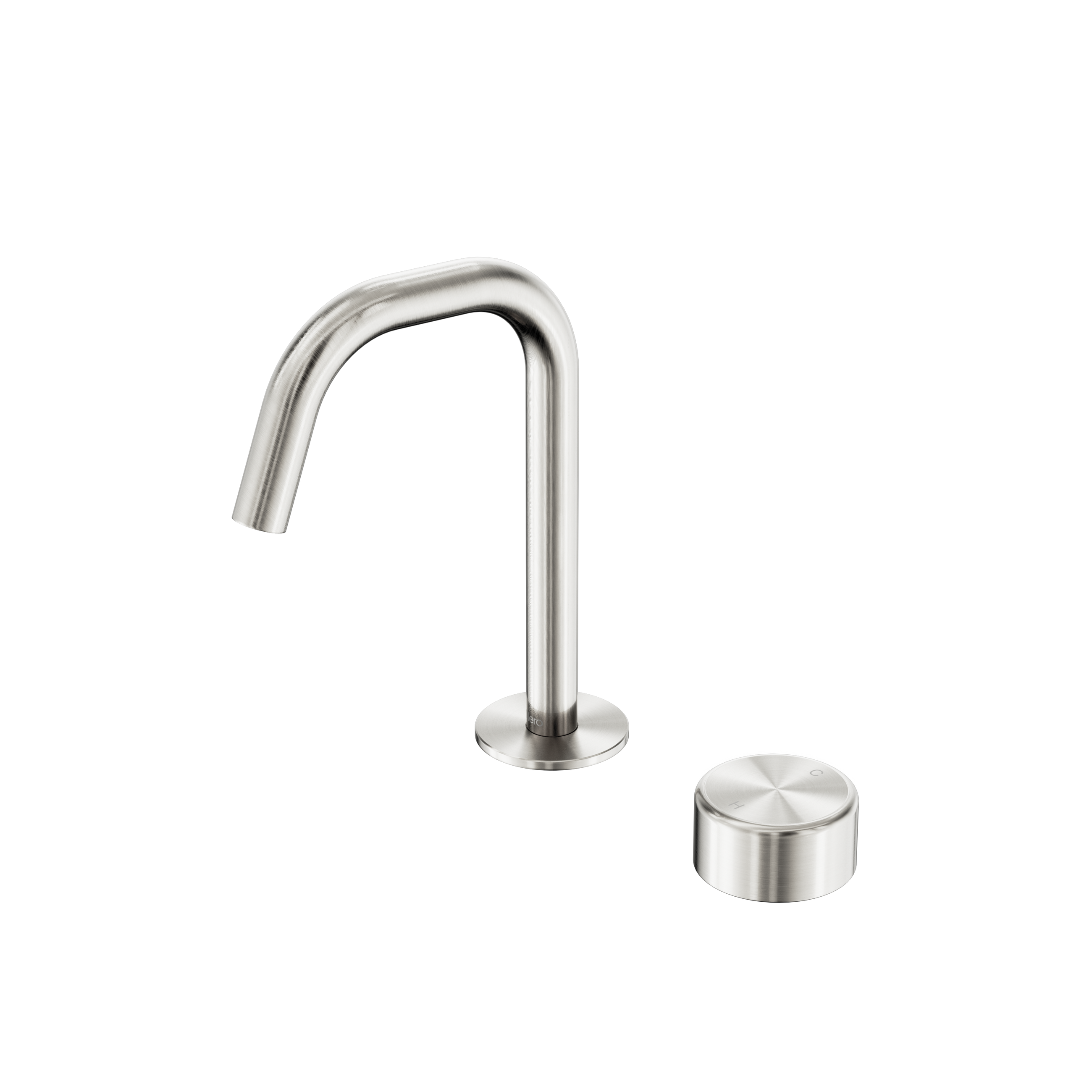 Serenity Progressive Basin Mixer Edge Spout With Metal Handle Brushed Nickel