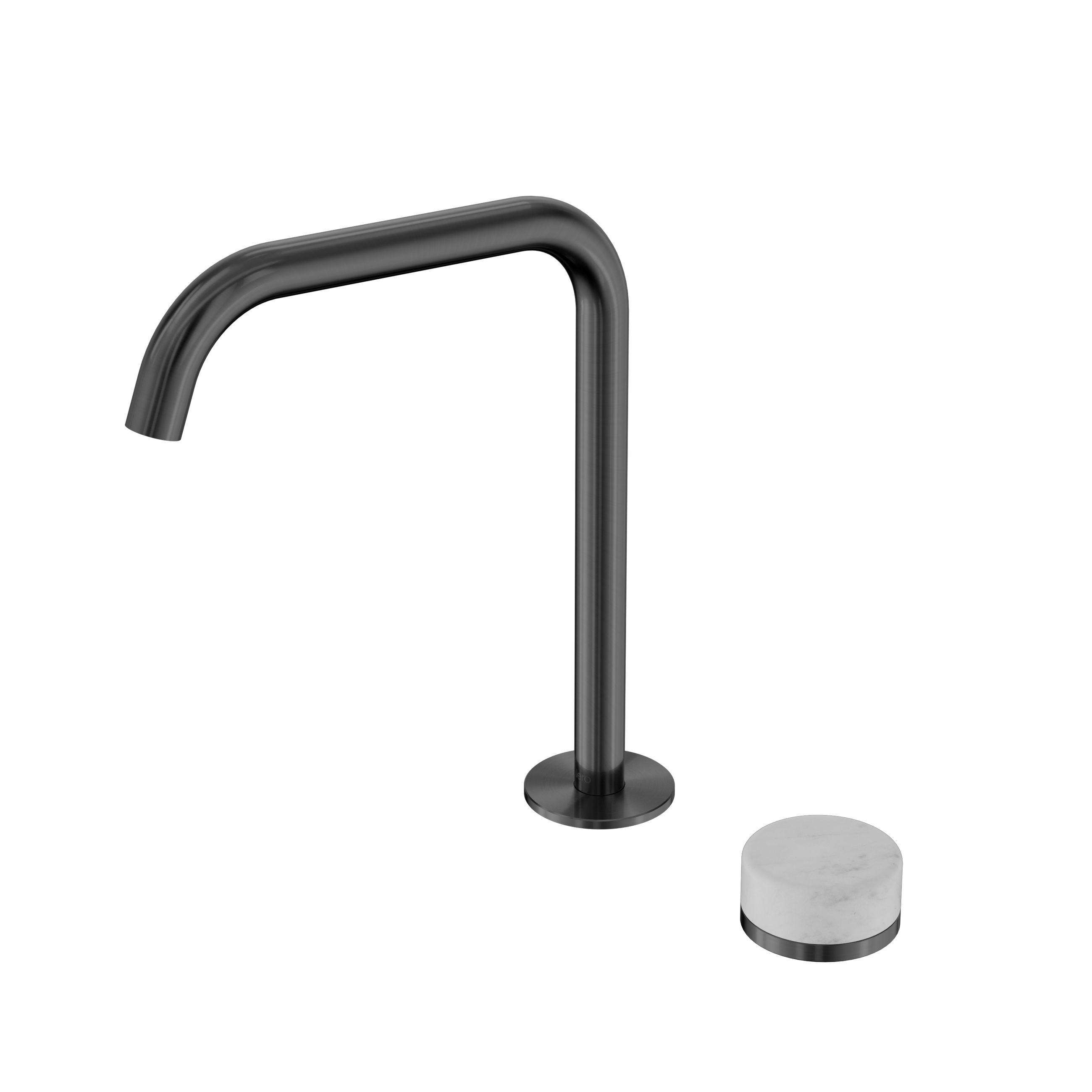 Serenity Progressive Bath/Kitchen Mixer Edge Spout With Carrara Handle Gun Metal