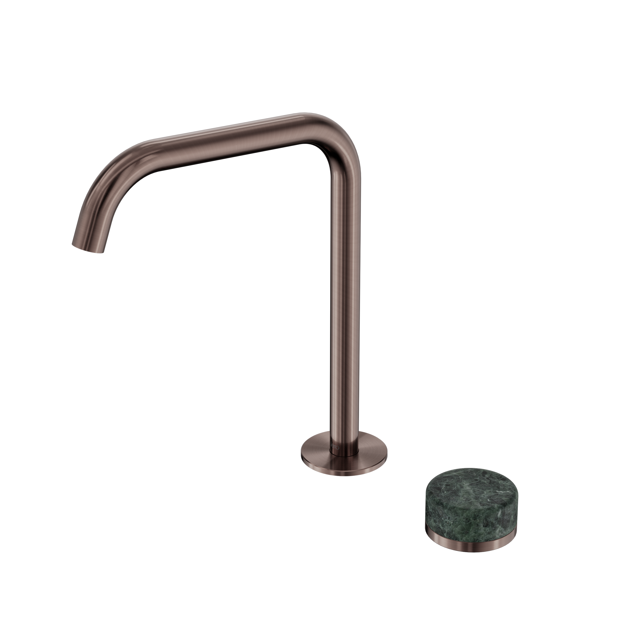 Serenity Progressive Bath/Kitchen Mixer Edge Spout With Verde Alpi Handle Brushed Bronze