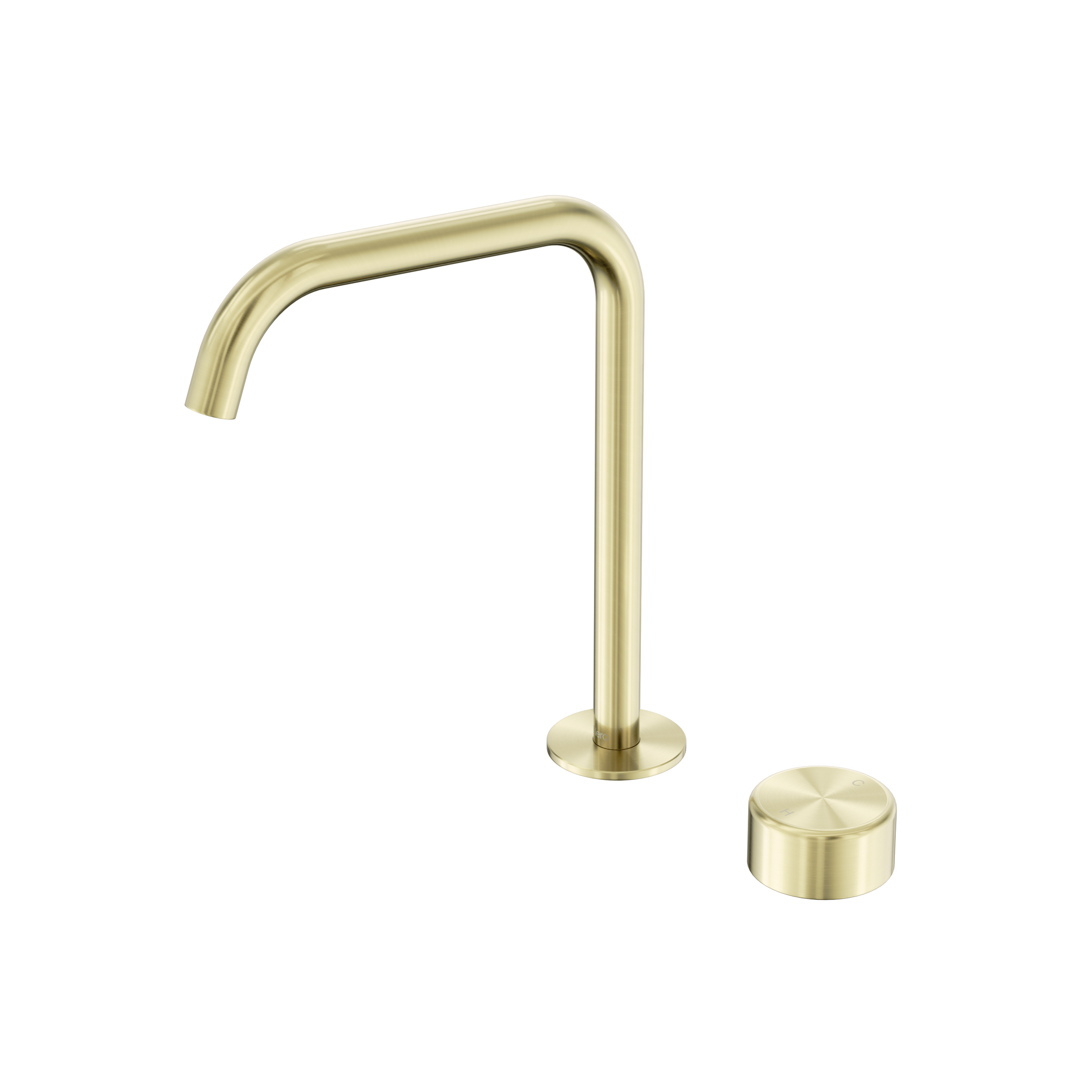 Serenity Progressive Bath/Kitchen Mixer Edge Spout With Metal Handle Brushed Gold