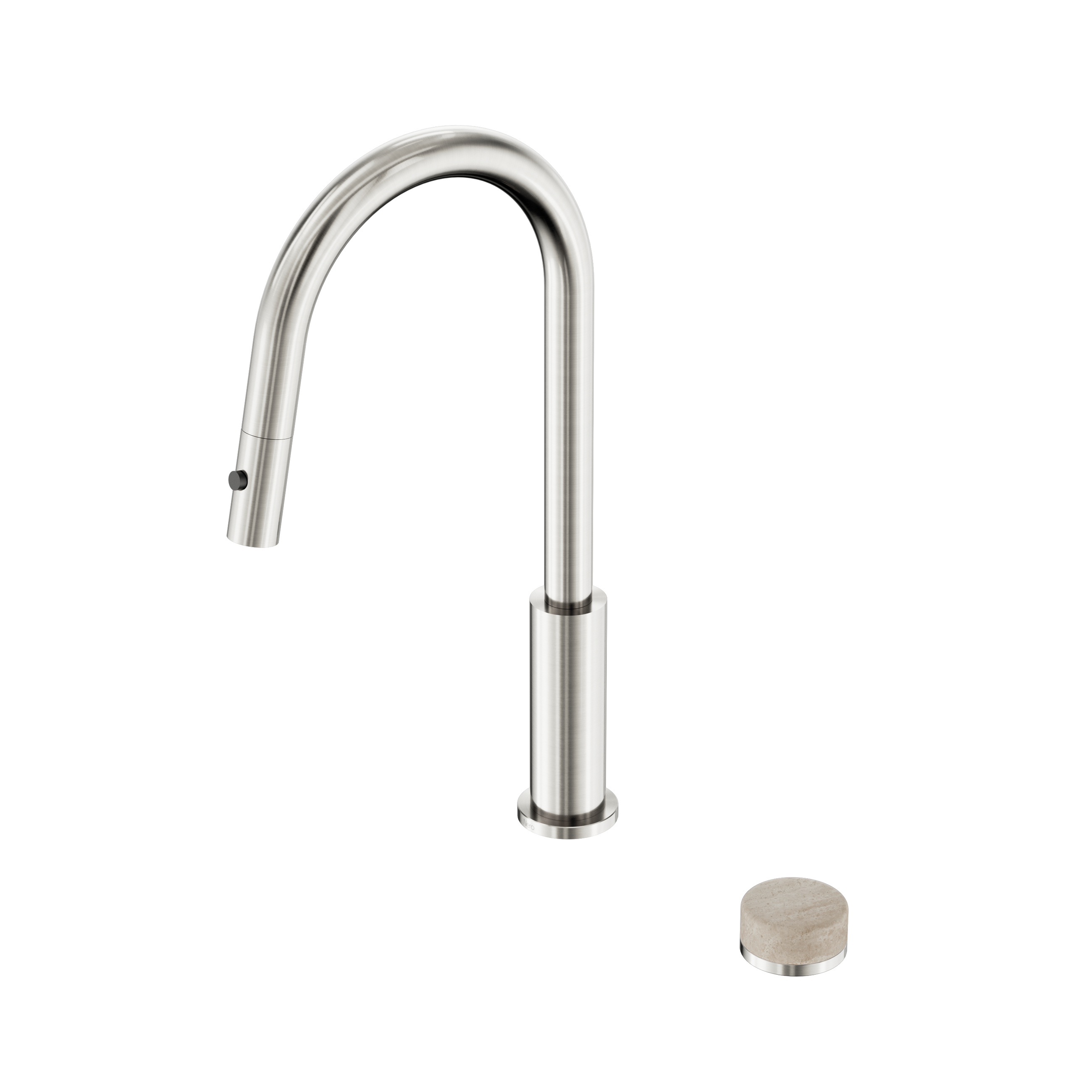 Serenity Progressive Pull Out kitchen Set With Rome Travertine Handle Brushed Nickel