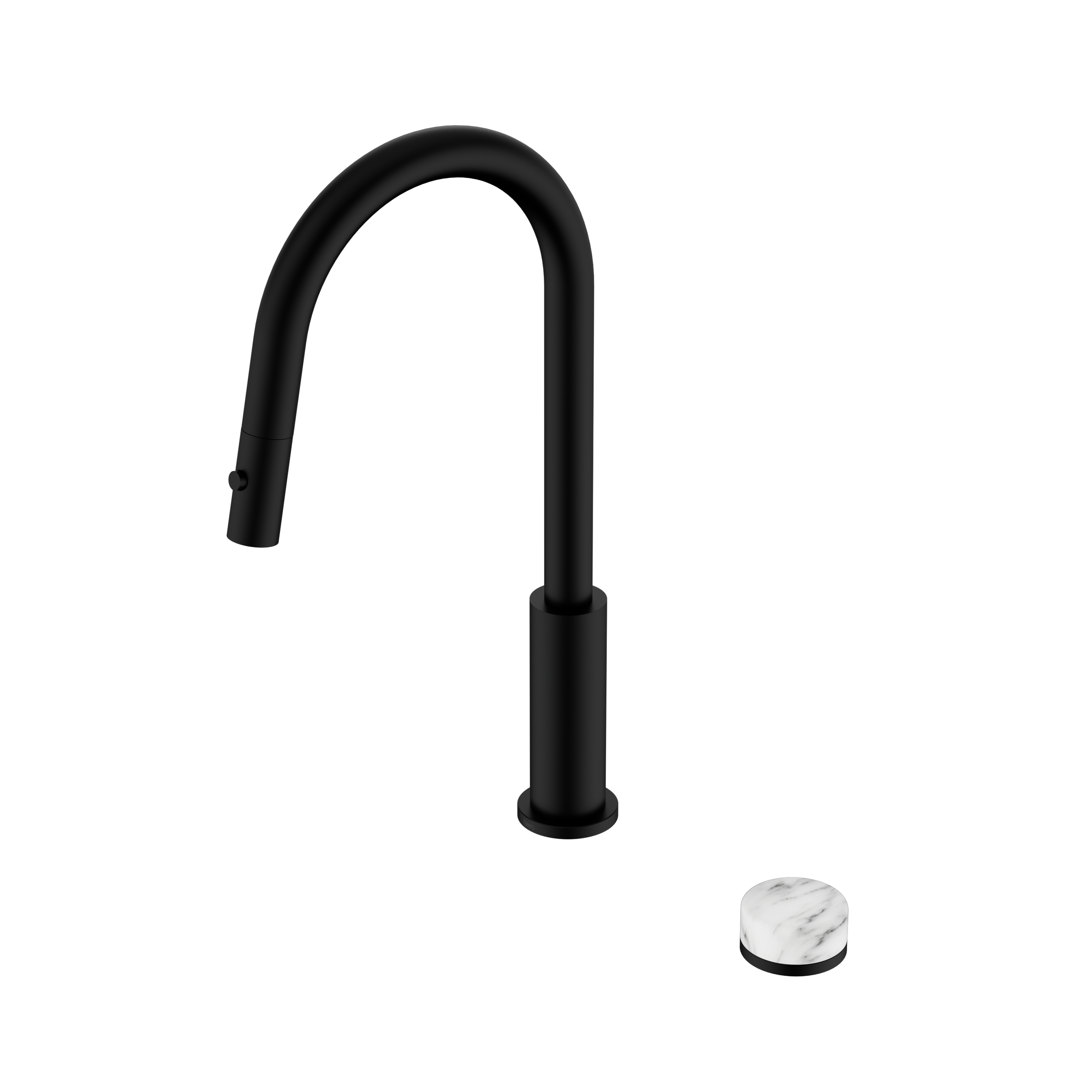 Serenity Progressive Pull Out kitchen Set With Arabescato Corchia Handle Matte Black