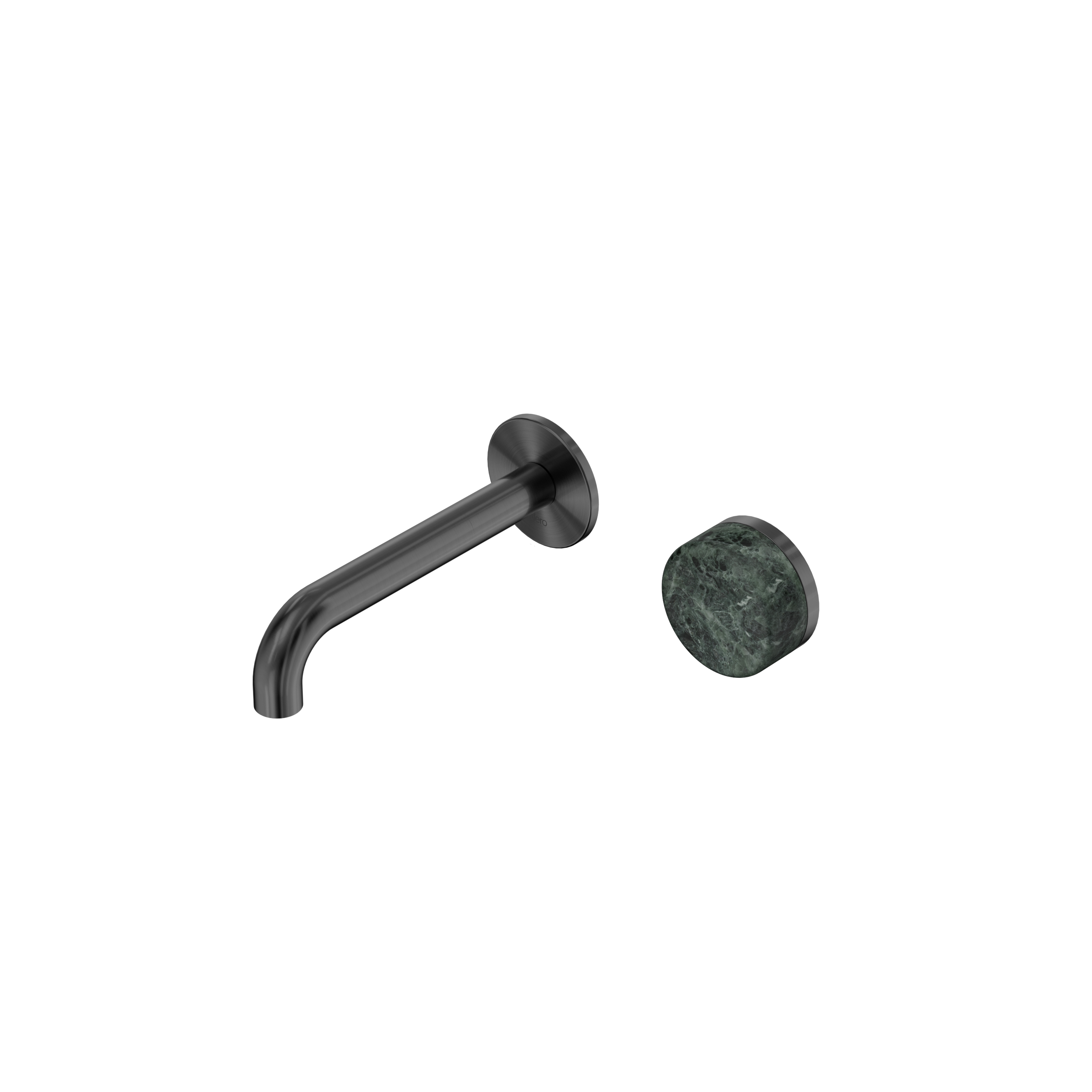 Serenity Progressive Wall Basin Mixer 160mm Spout With Verde Alpi Handle Gun Metal