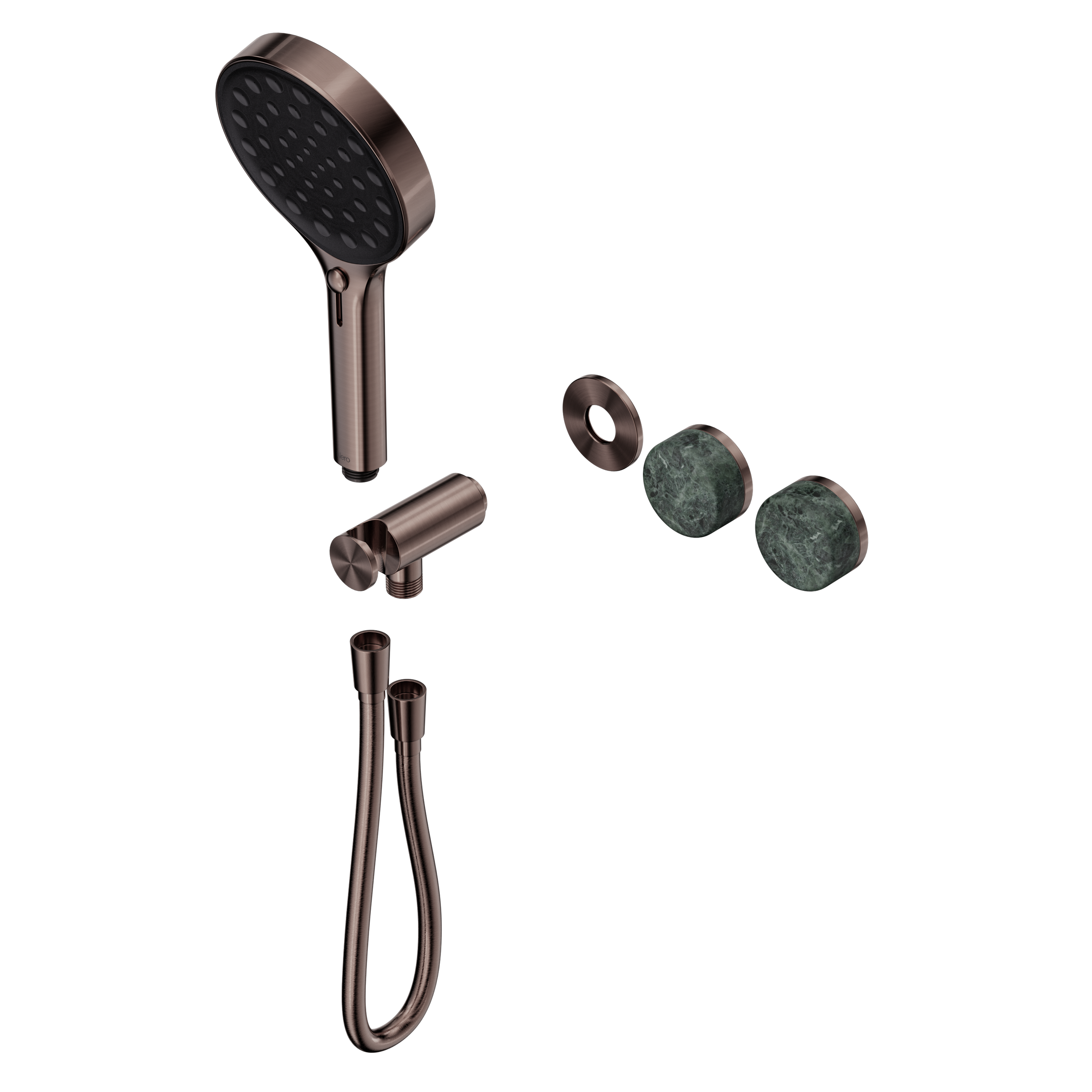 Serenity Progressive Shower System With Verde Alpi Handle And Serenity Hand Shower Trim Kit Only Brushed Bronze