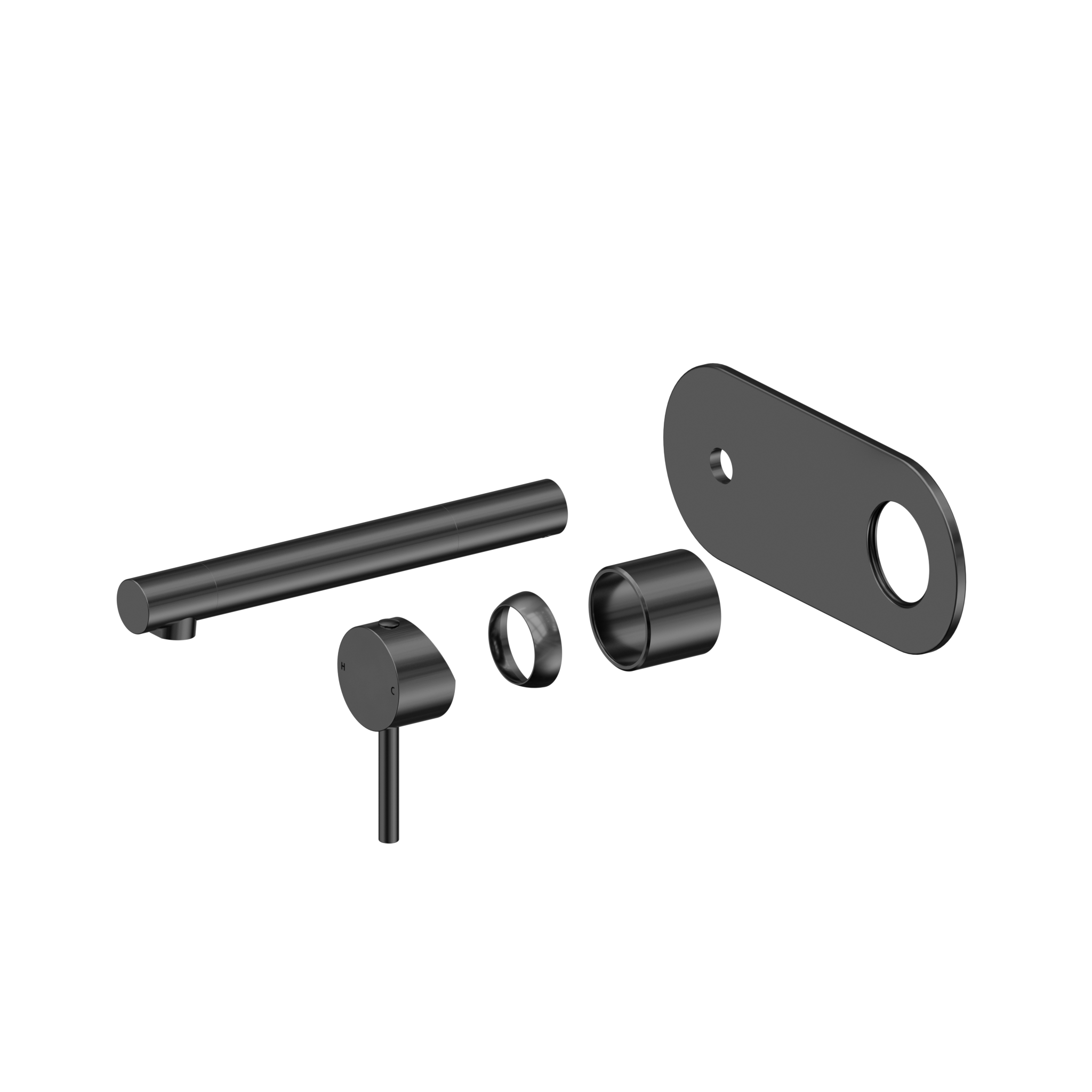 Dolce II Wall Basin/Bath Mixer Trim Kits Only Gun Metal