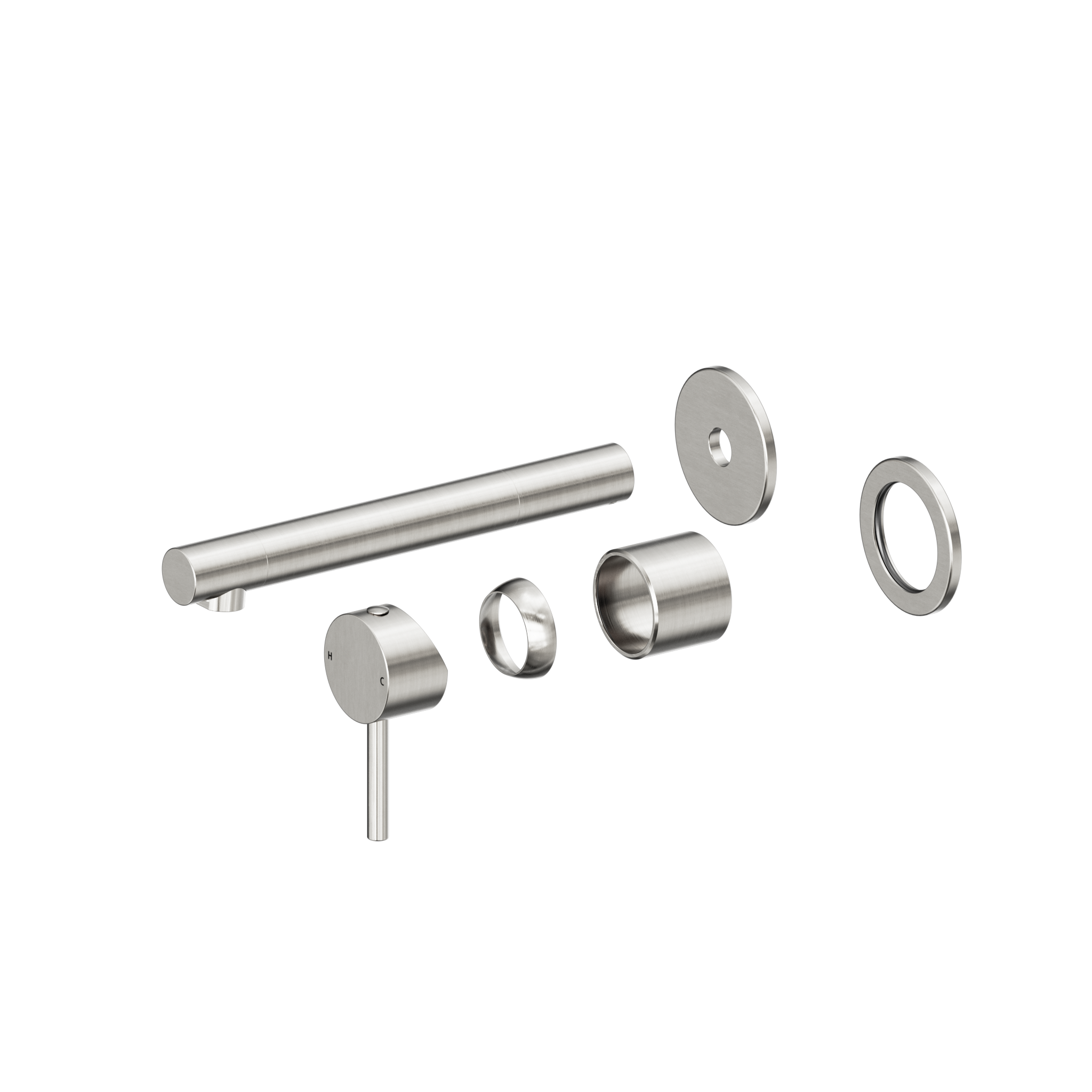 Dolce II Wall Basin/Bath Mixer Separate Back Plate Trim Kits Only Brushed Nickel