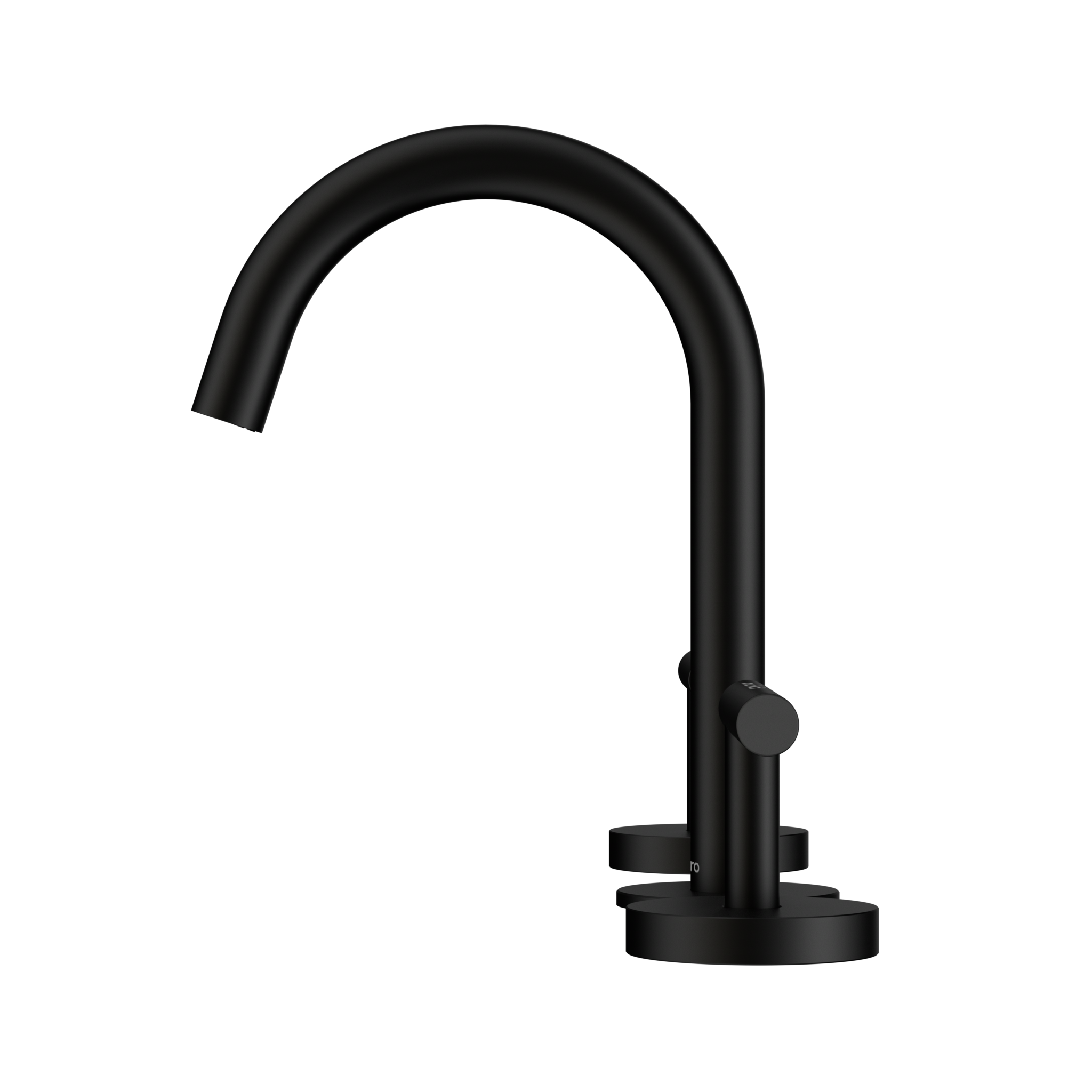 Mecca Lever Basin Set Arc Spout Matte Black