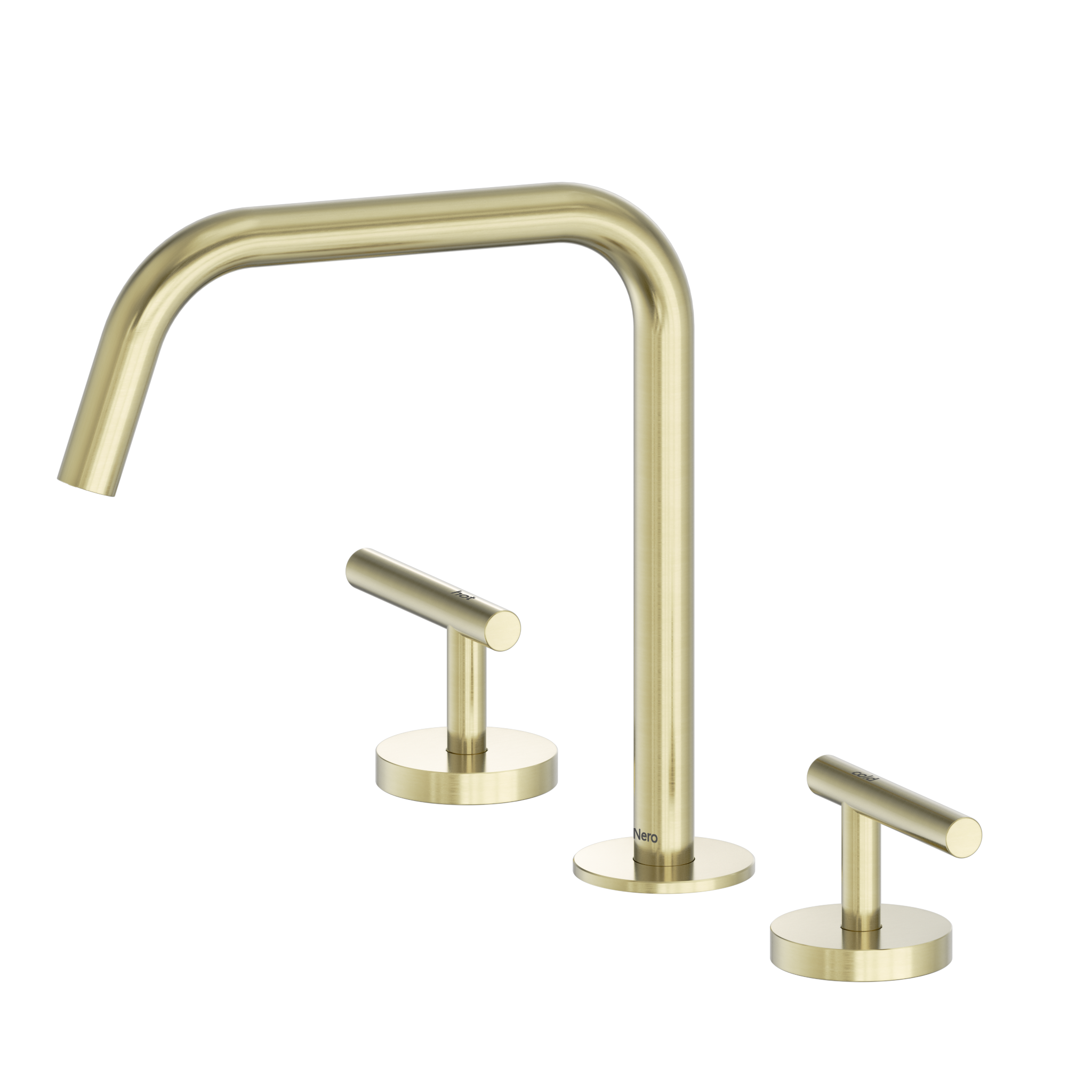 Mecca Lever Bath/Kitchen Set Edge Spout II Brushed Gold