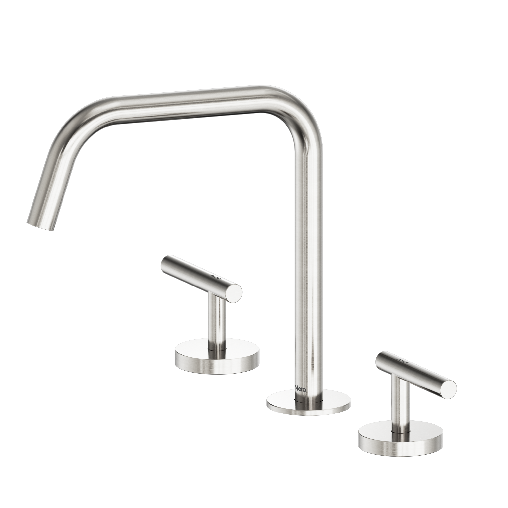 Mecca Lever Bath/Kitchen Set Edge Spout II Brushed Nickel
