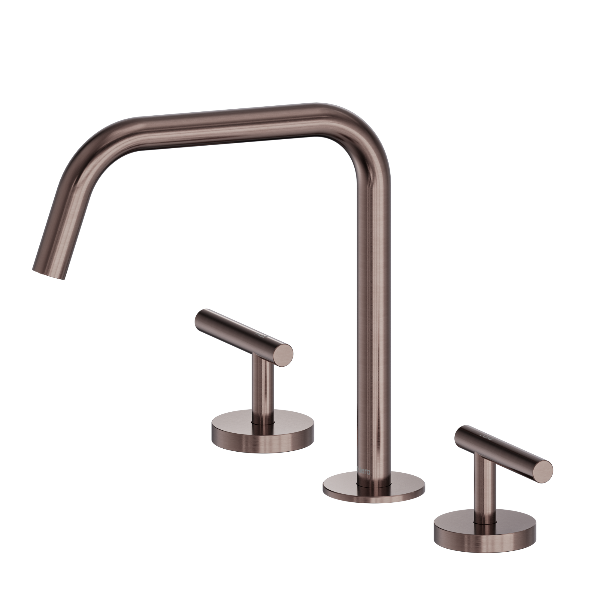 Mecca Lever Bath/Kitchen Set Edge Spout II Brushed Bronze