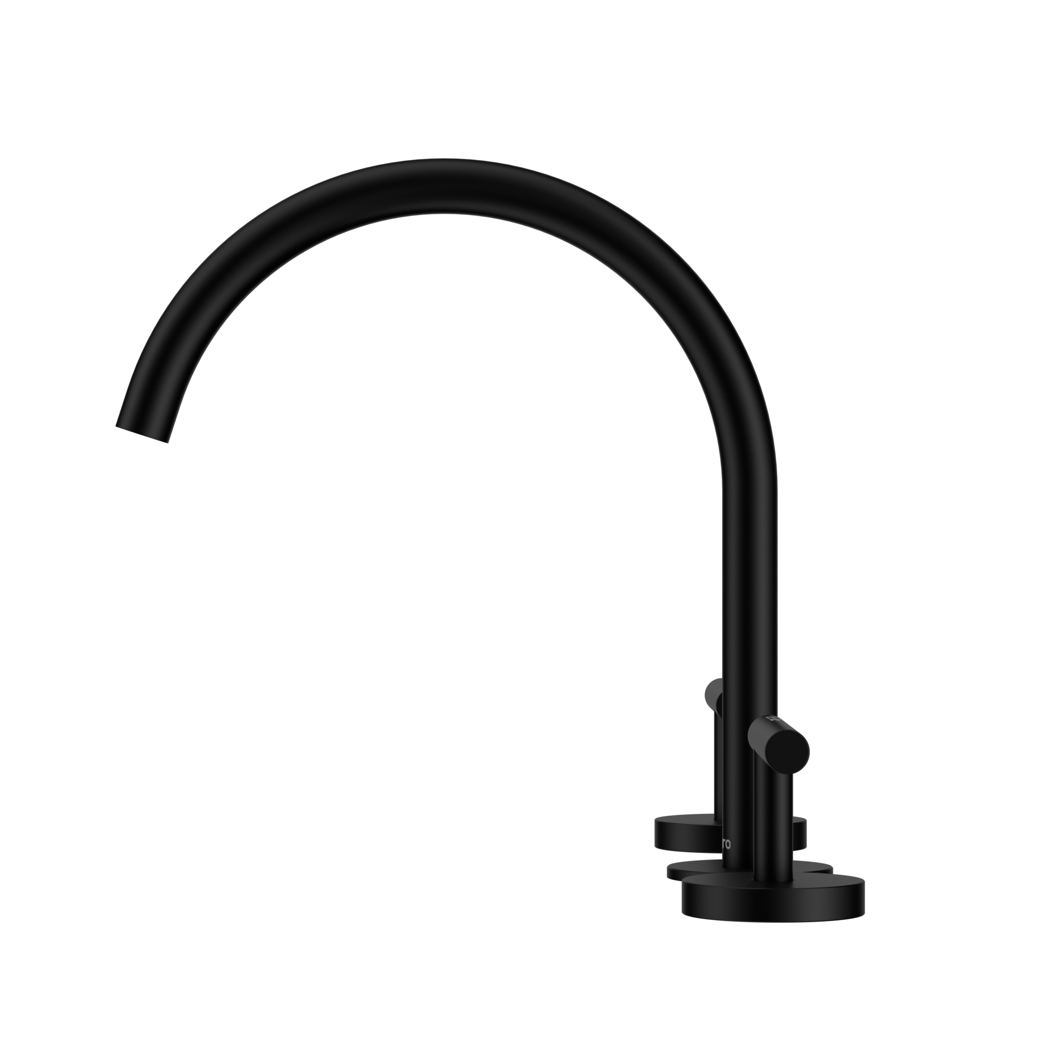 Mecca Lever Bath/Kitchen Set Arc Spout Matte Black