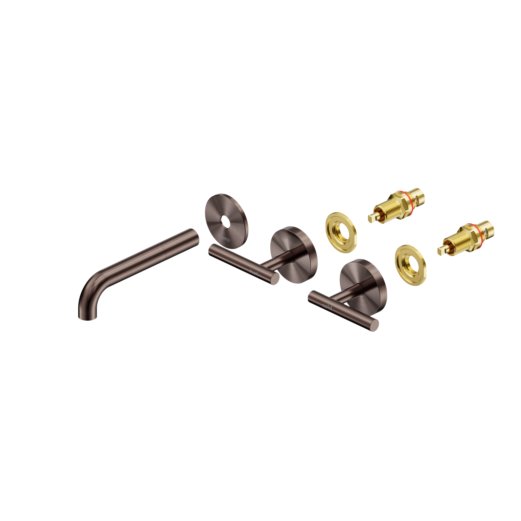 Mecca Lever Wall Basin/Bath Set 160mm Spout Trim kits Only Brushed Bronze