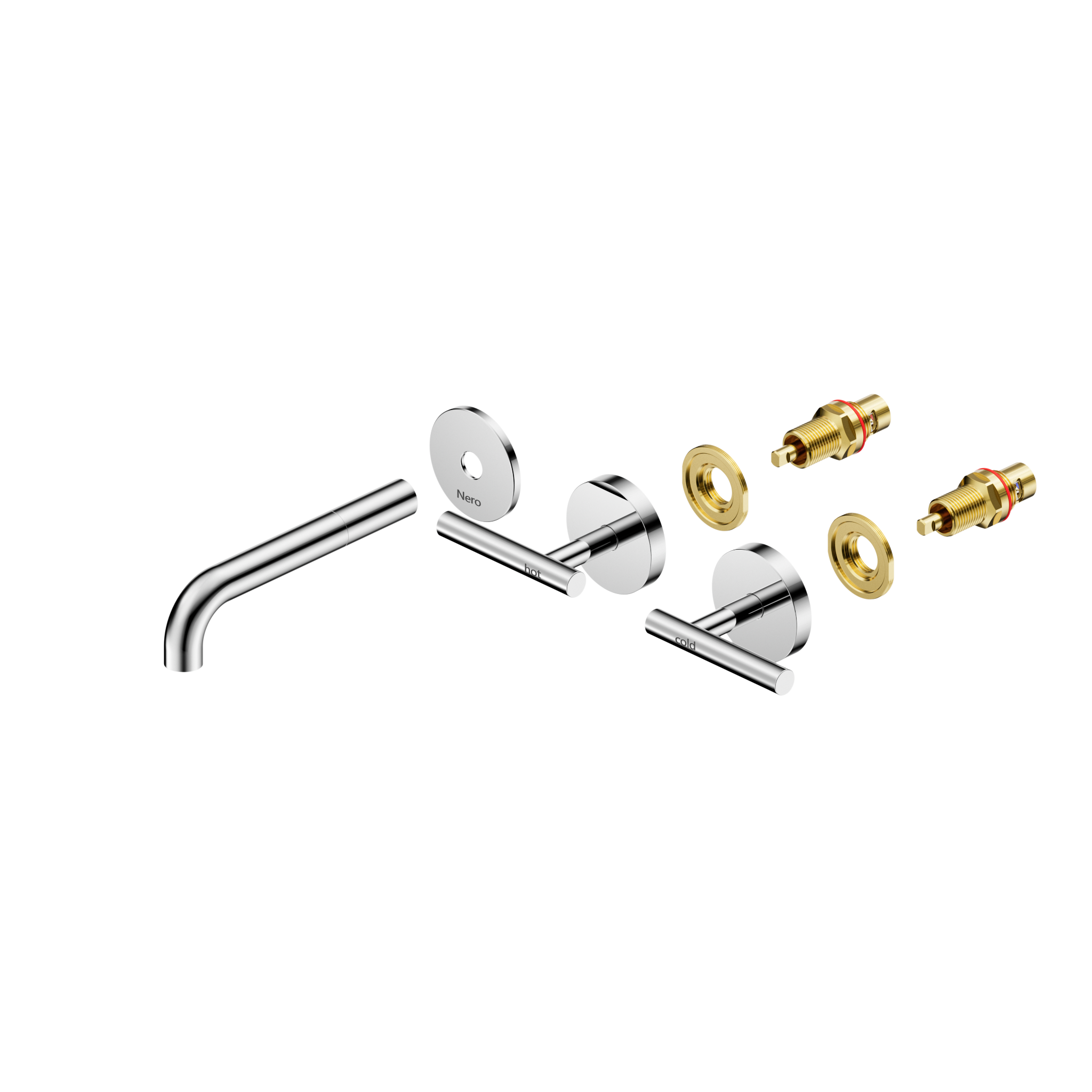 Mecca Lever Wall Basin/Bath Set 160mm Spout Trim kits Only Chrome