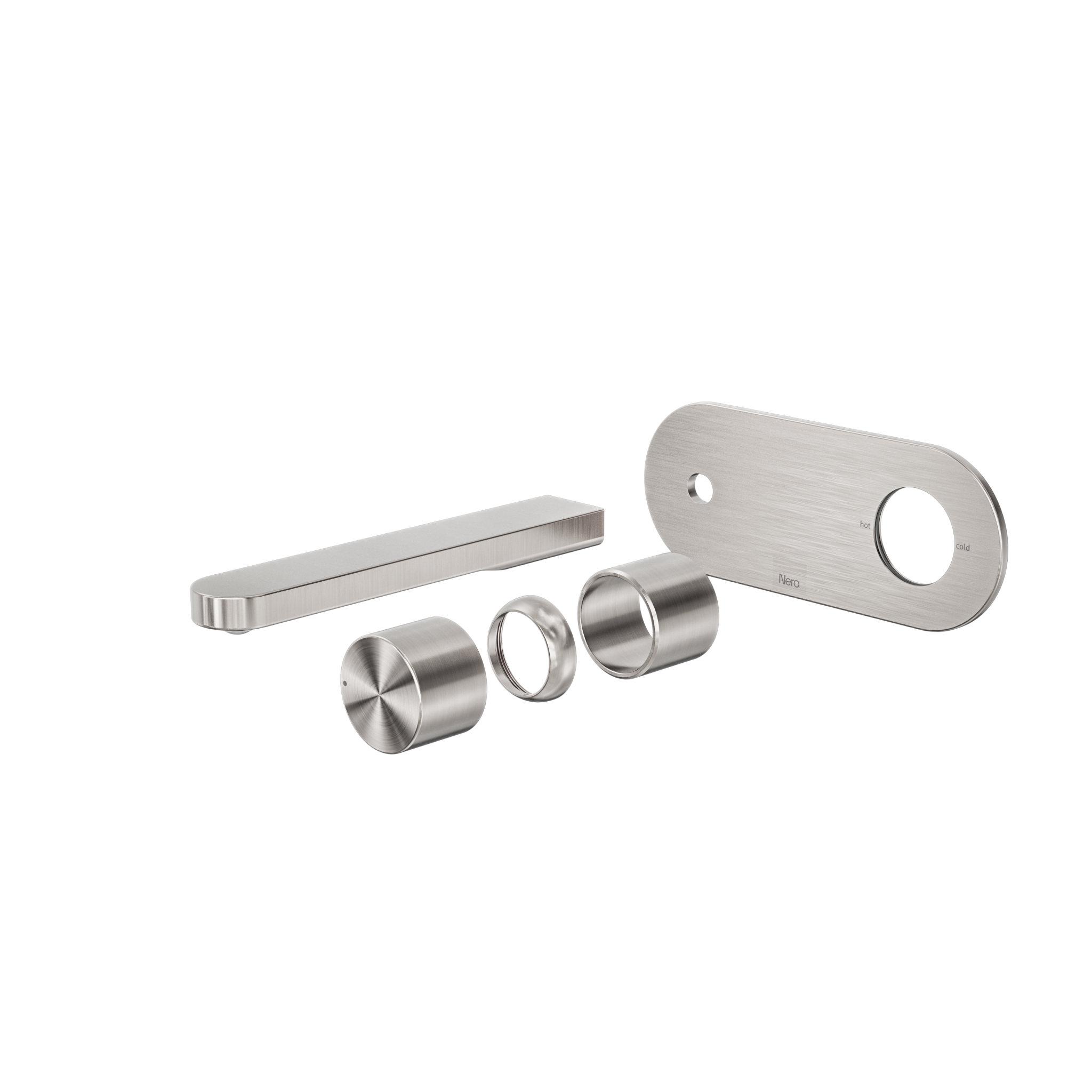 Pure SS316L Progressive Wall Basin/Bath Mixer Trim Kits Only Brushed Nickel
