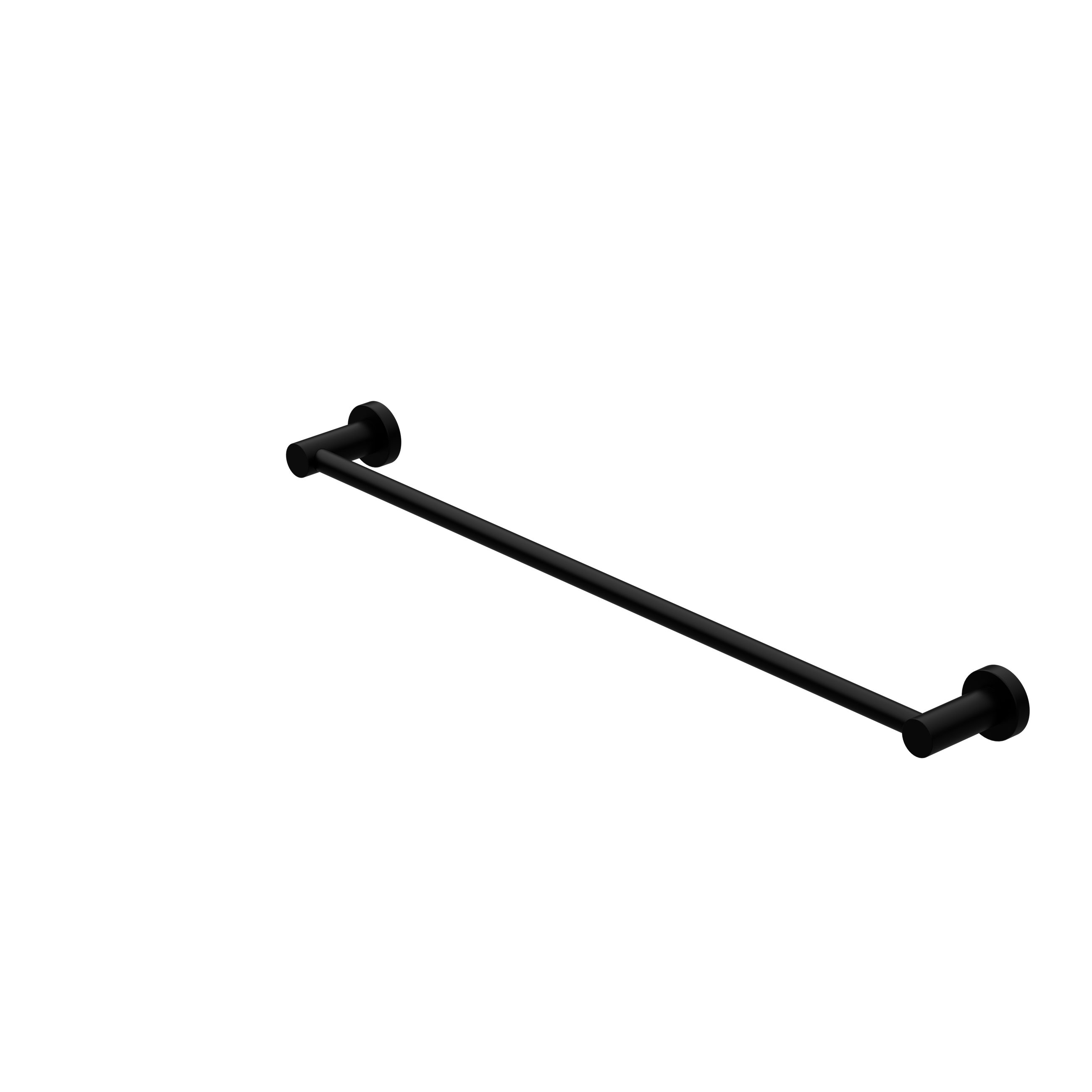 Mecca Single Towel Rail 600mm Matte Black