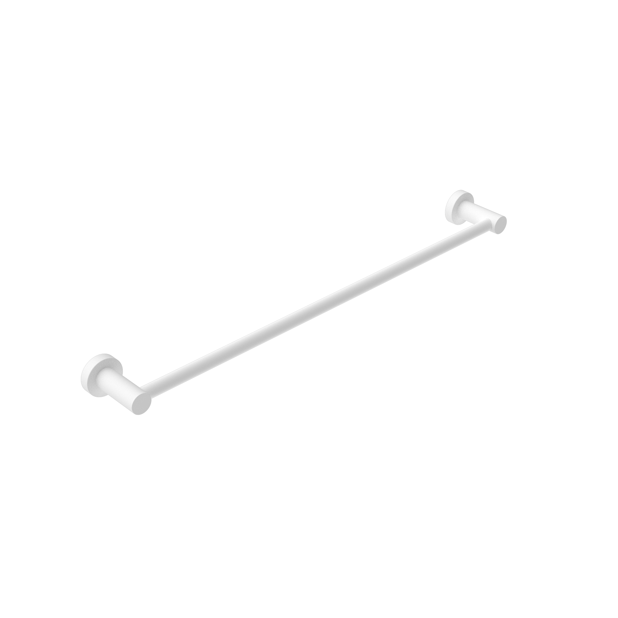 Mecca Single Towel Rail 600mm Matte White