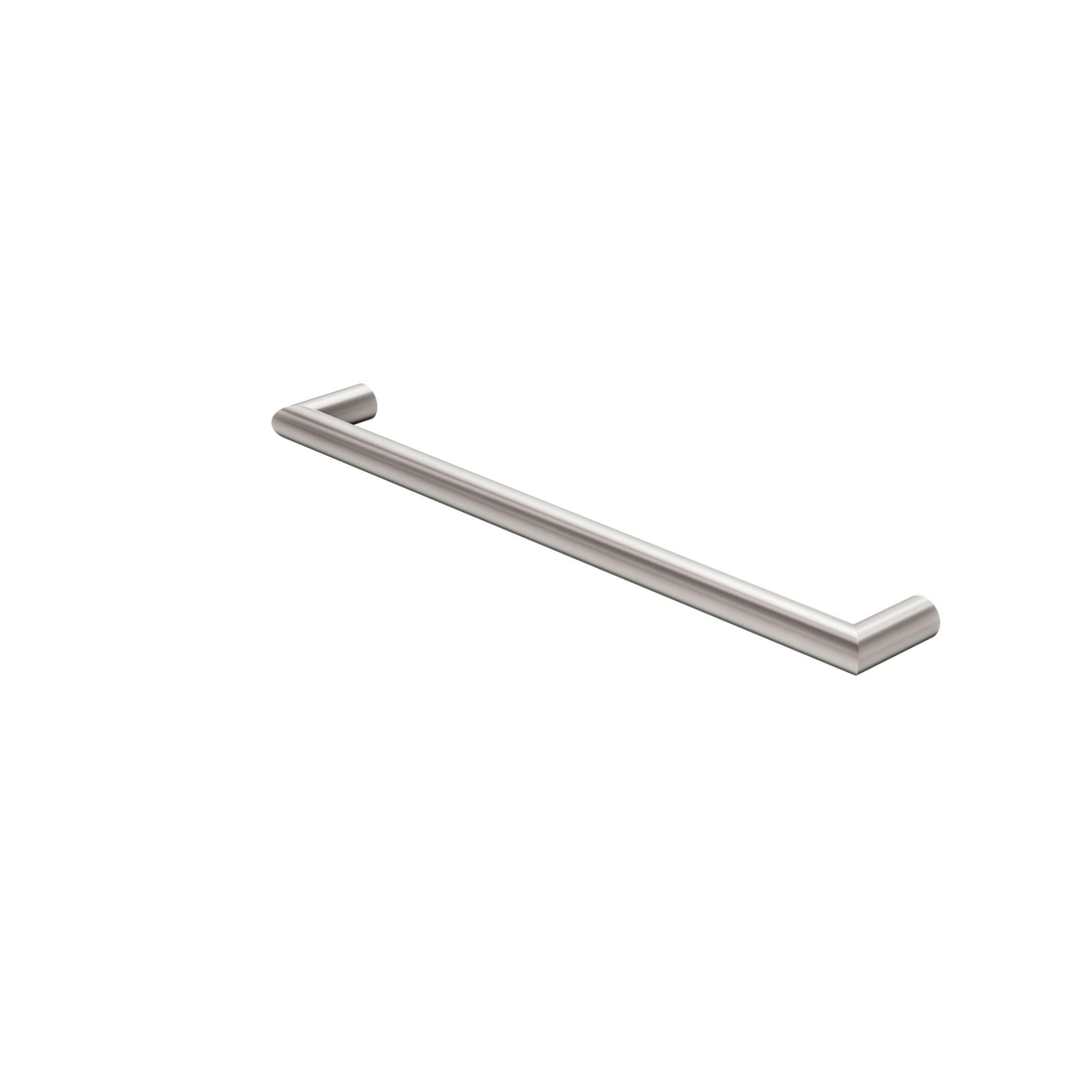 Mecca 240V Single Heated Towel Rail Brushed Nickel