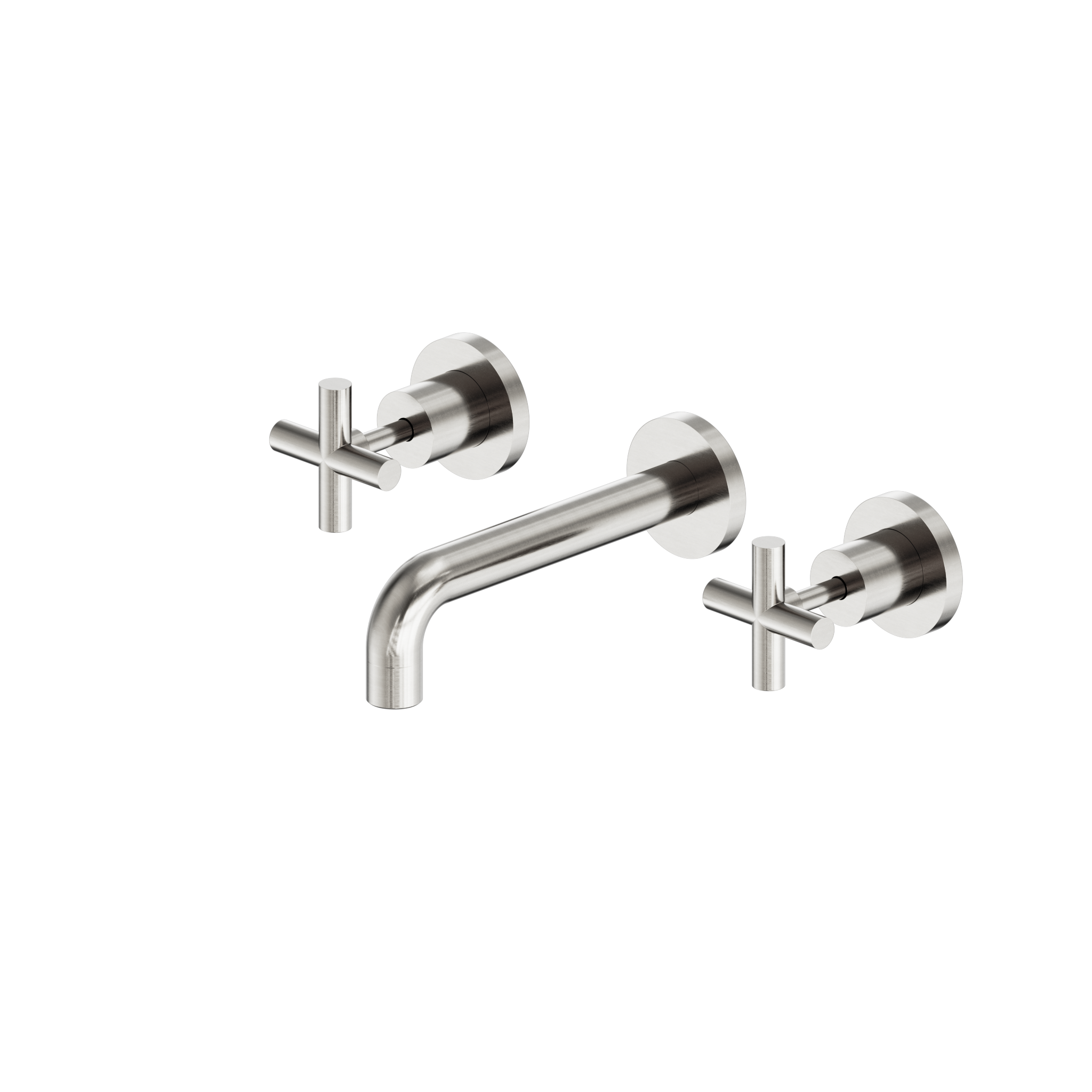 X Plus Wall Basin Set 180mm Brushed Nickel