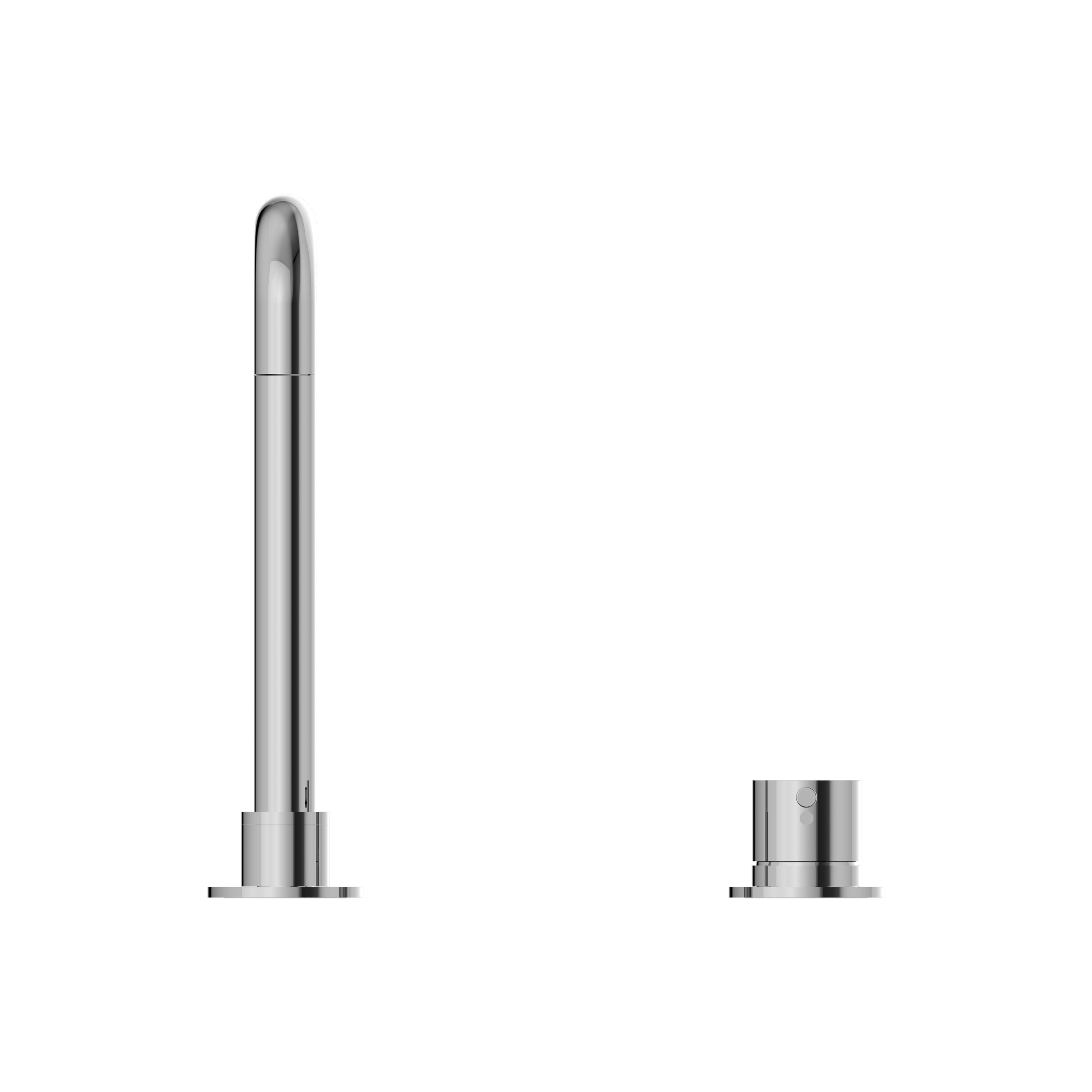 Mecca Hob Basin Mixer Square Swivel Spout Chrome