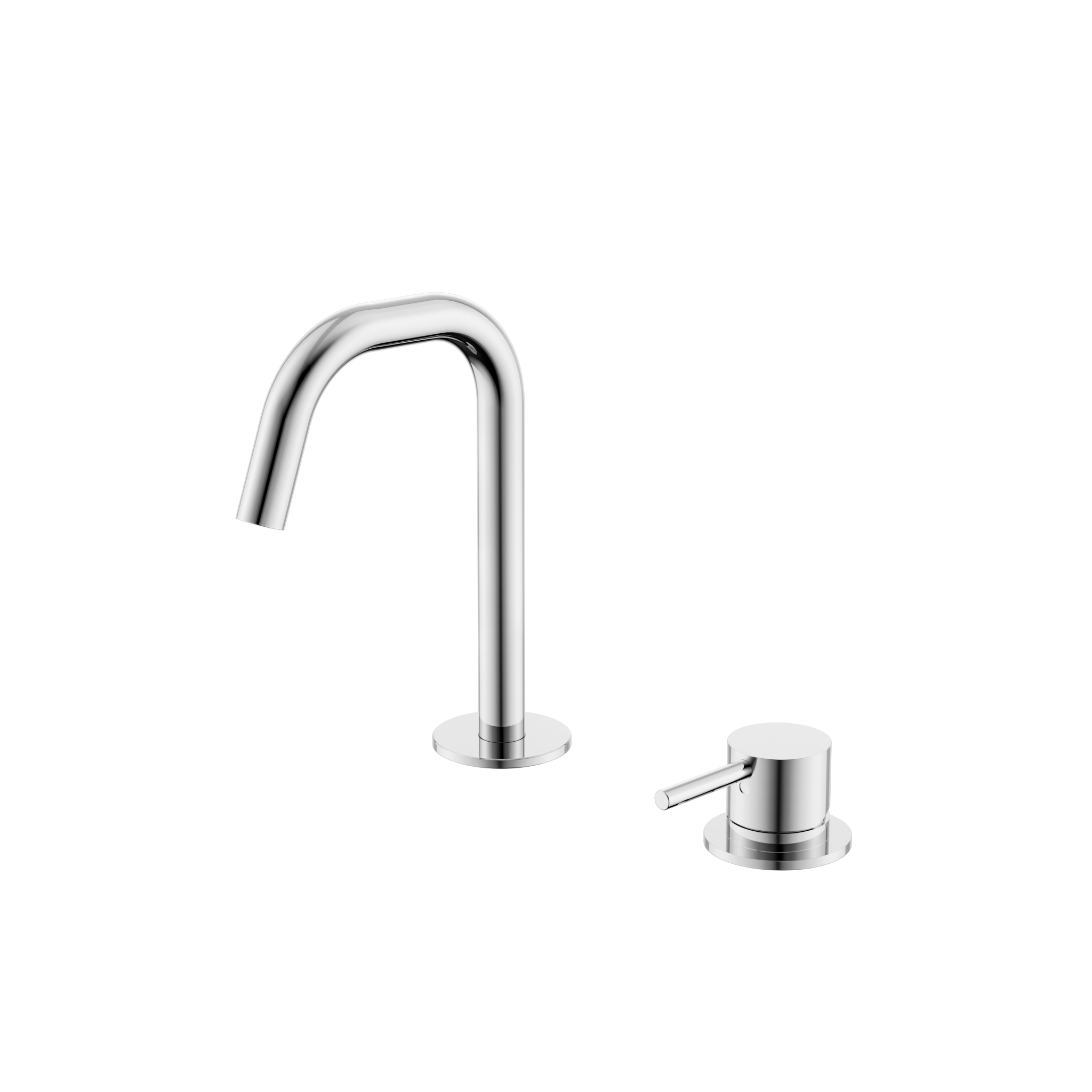 Mecca Hob Baisn Mixer Set Edge Spout Chrome