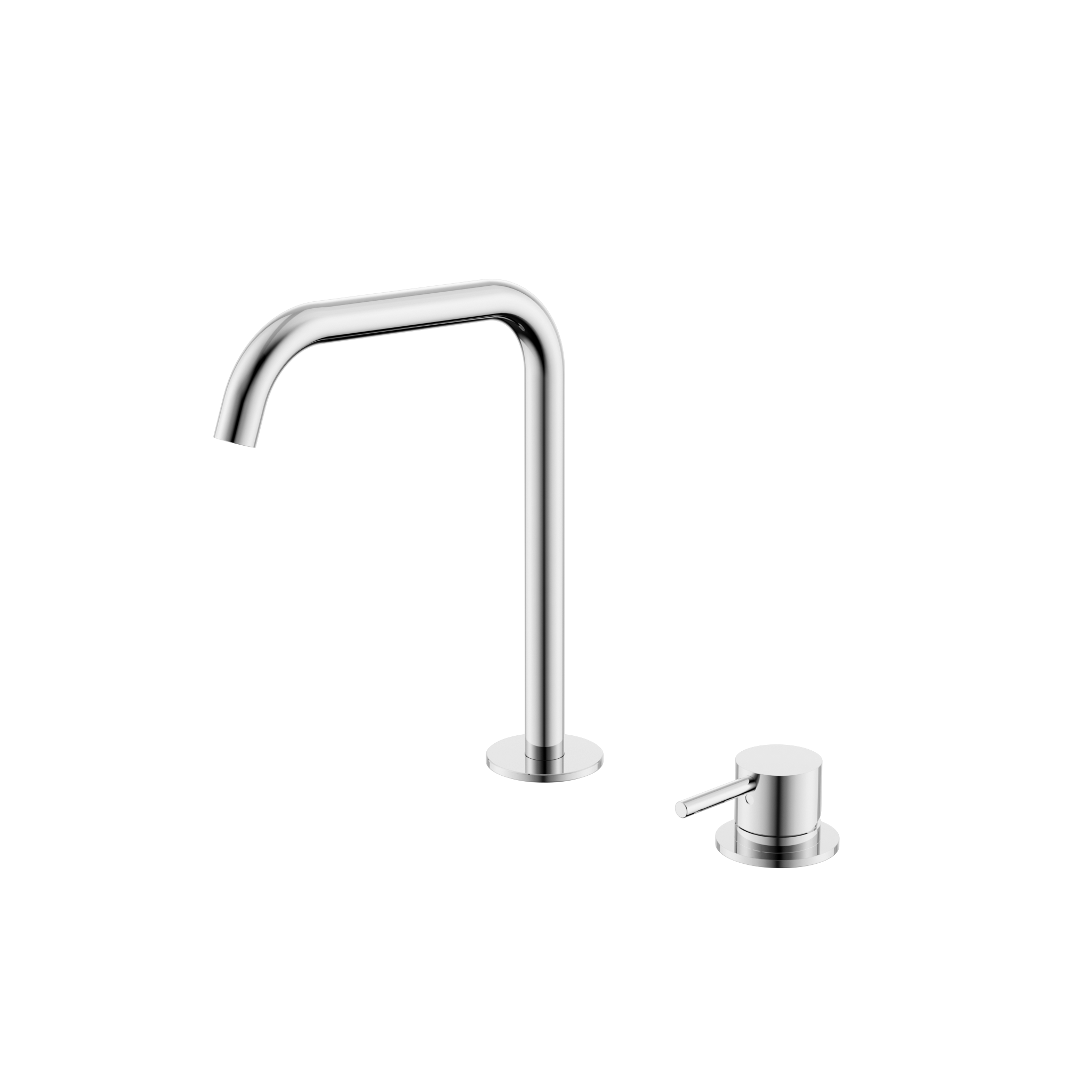 Mecca Hob Bath/Kitchen Mixer Set Edge Spout Chrome