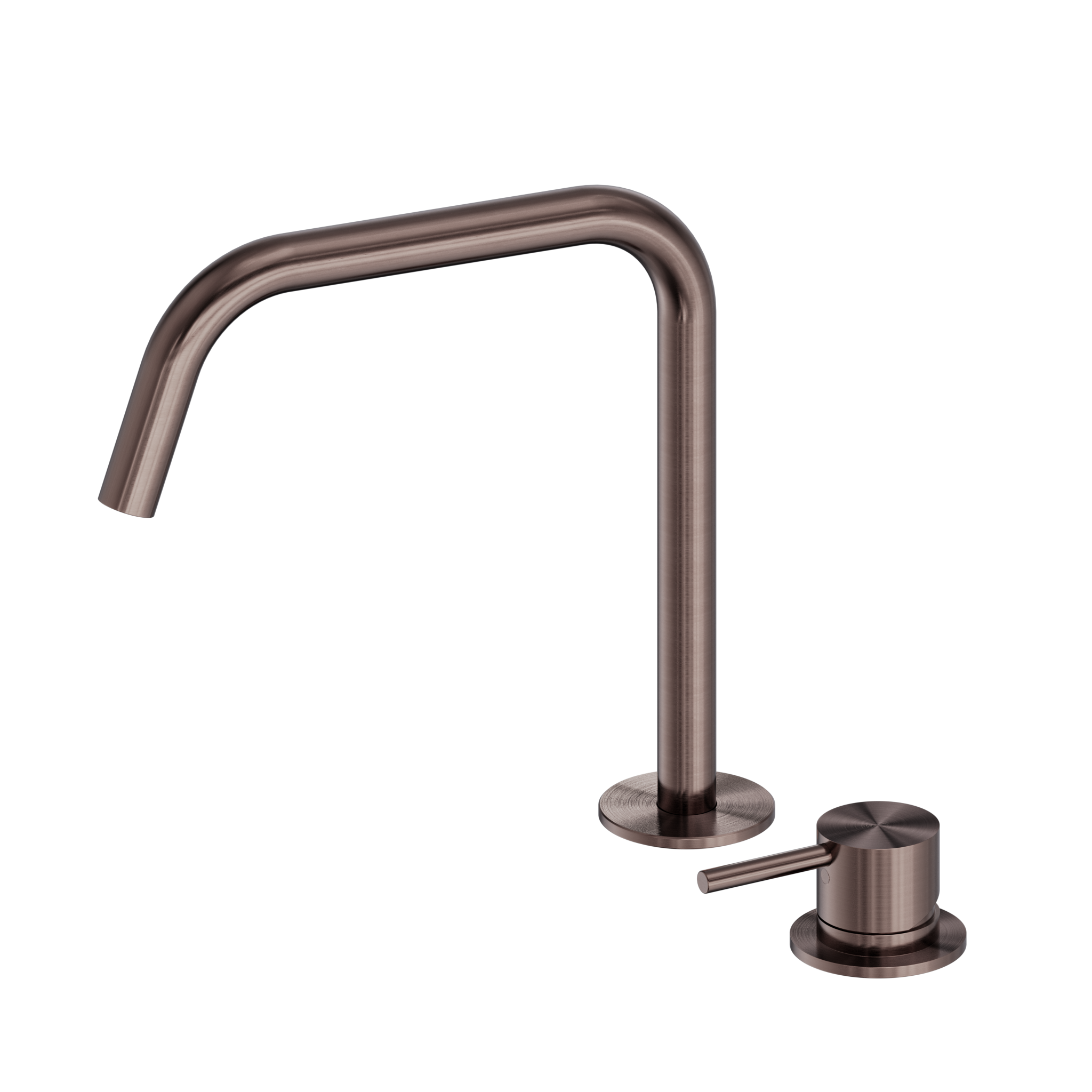 Mecca Hob Bath/Kitchen Mixer Set Edge Spout II Brushed Bronze