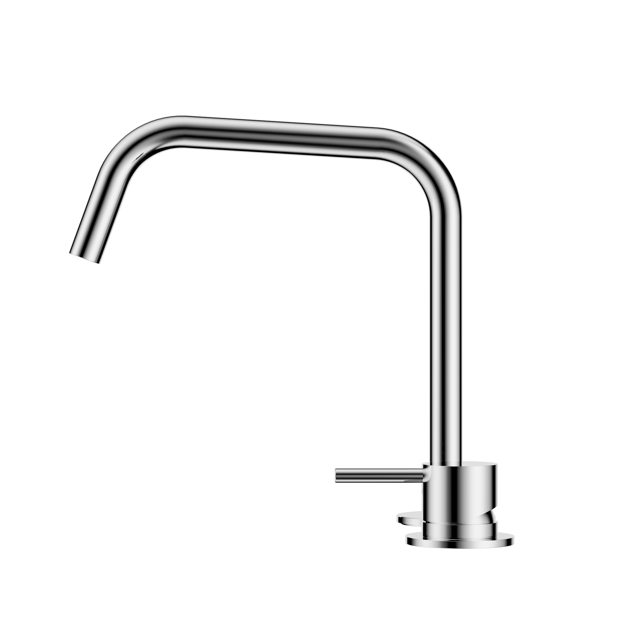 Mecca Hob Bath/Kitchen Mixer Set Edge Spout II Chrome