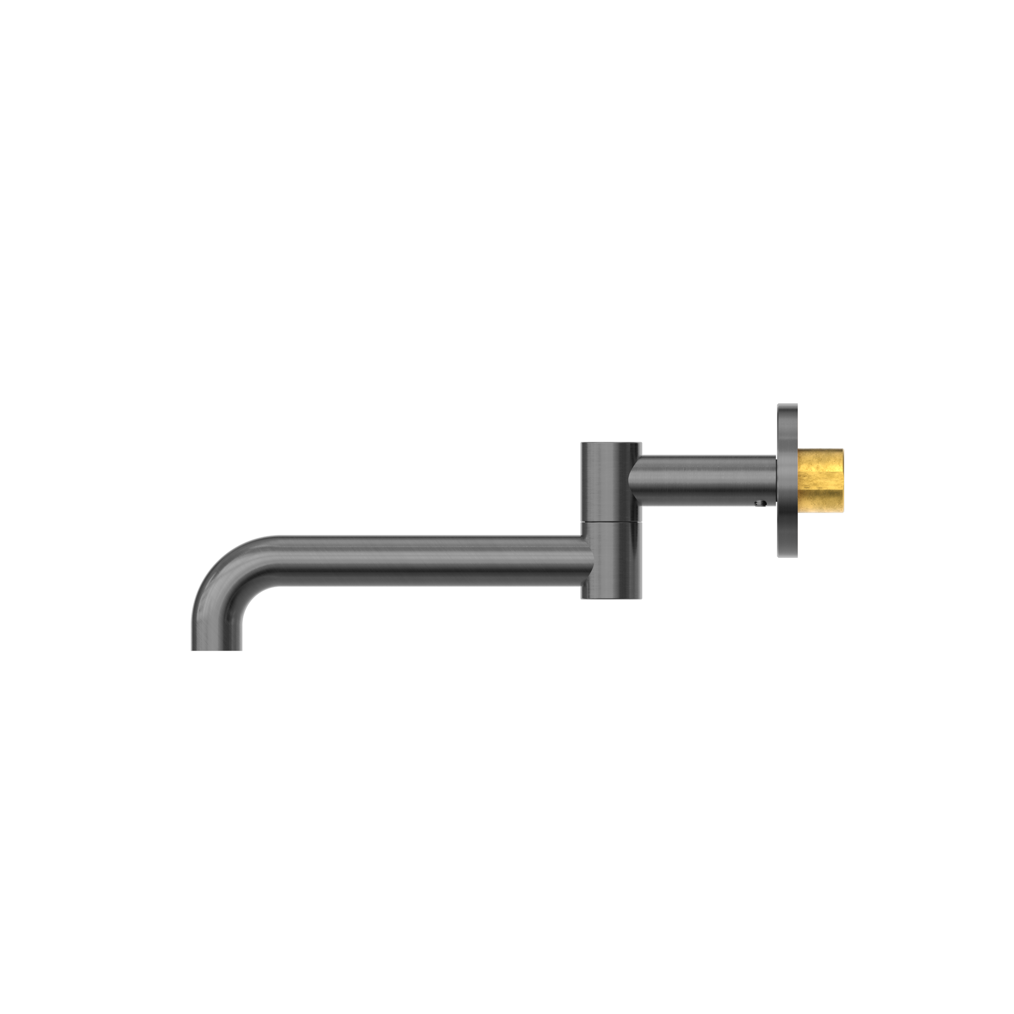 Mecca Wall Mounted Swivel Bath Spout Only 225mm Gun Metal
