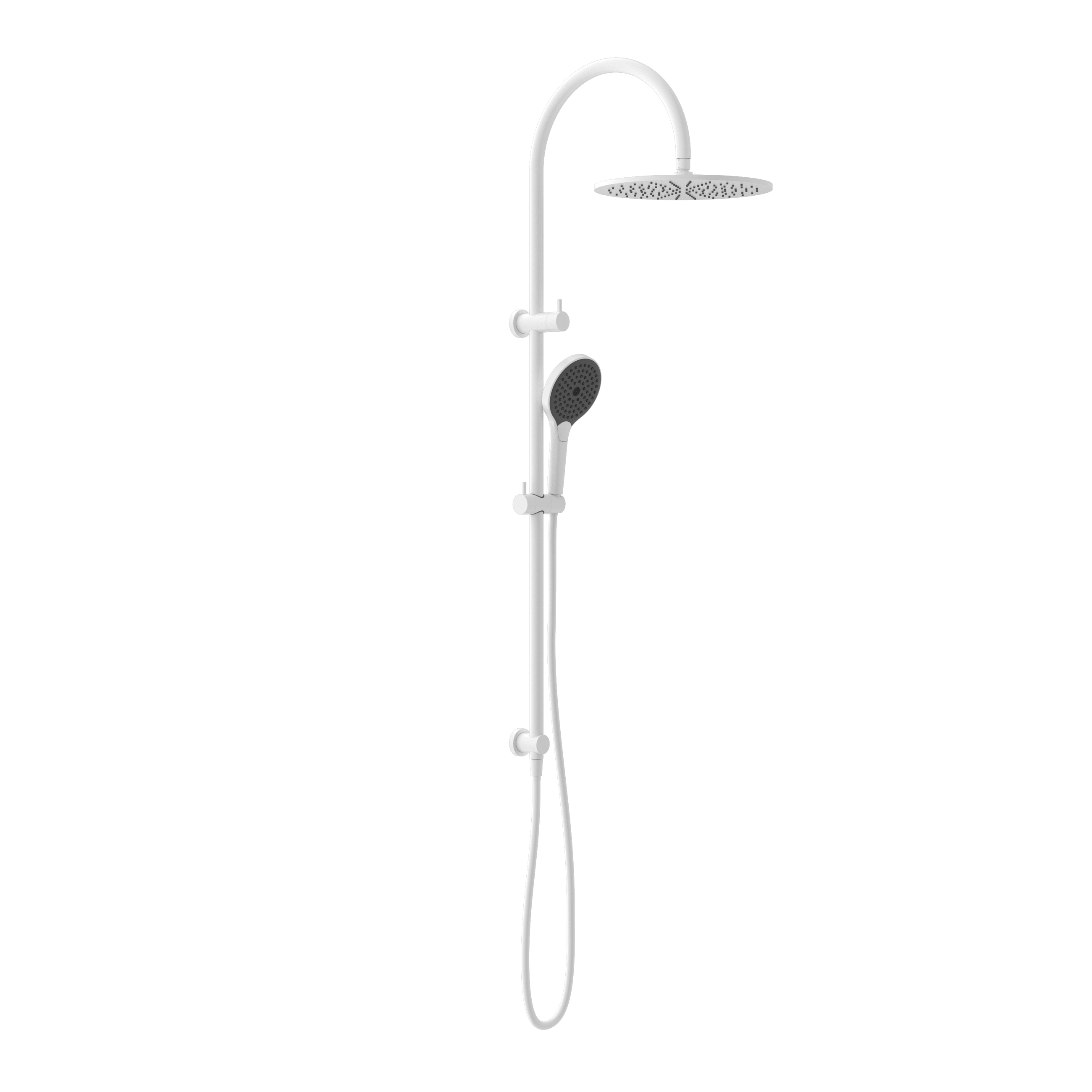 Mecca Twin Shower With Air Shower II Matte White