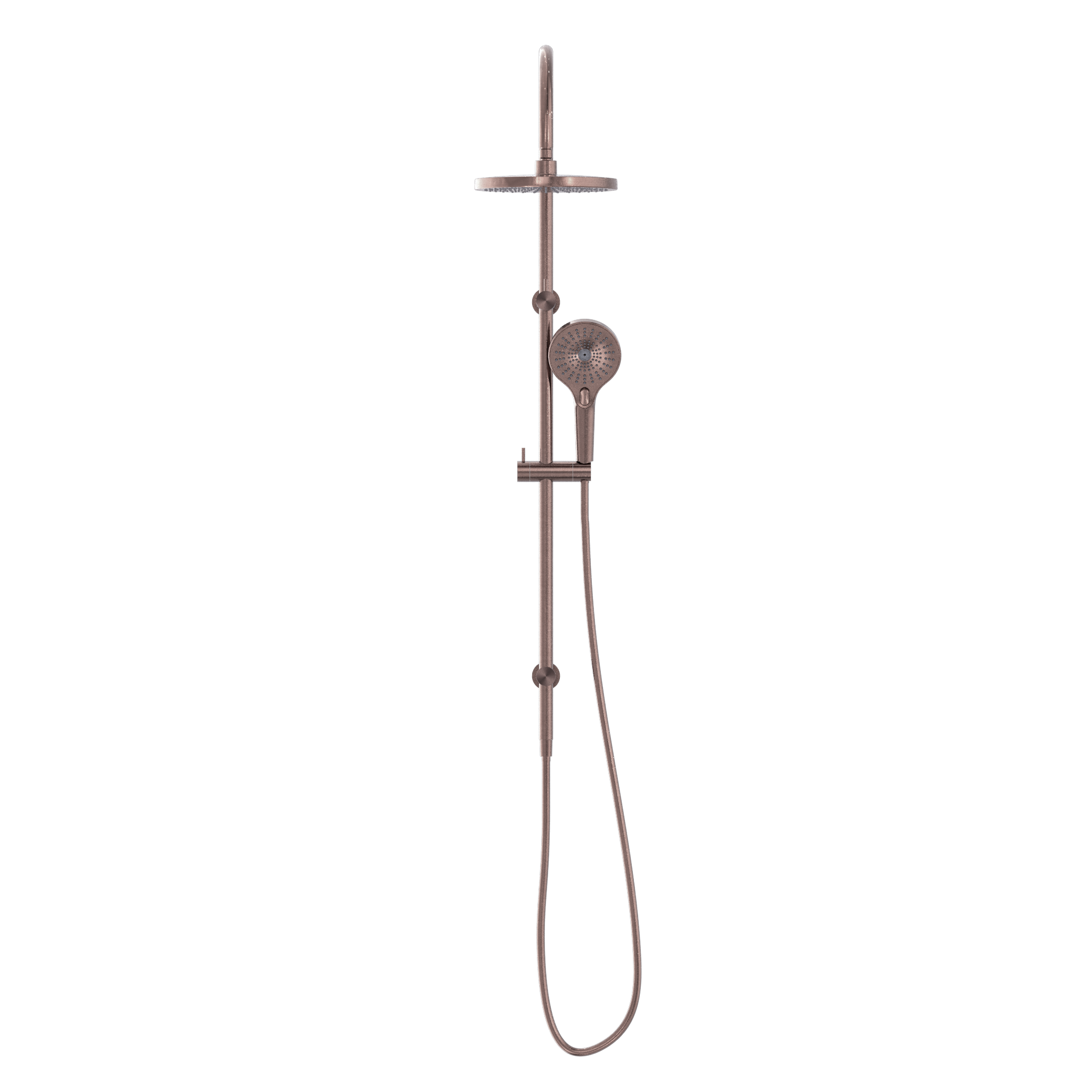 Mecca Twin Shower Brushed Bronze