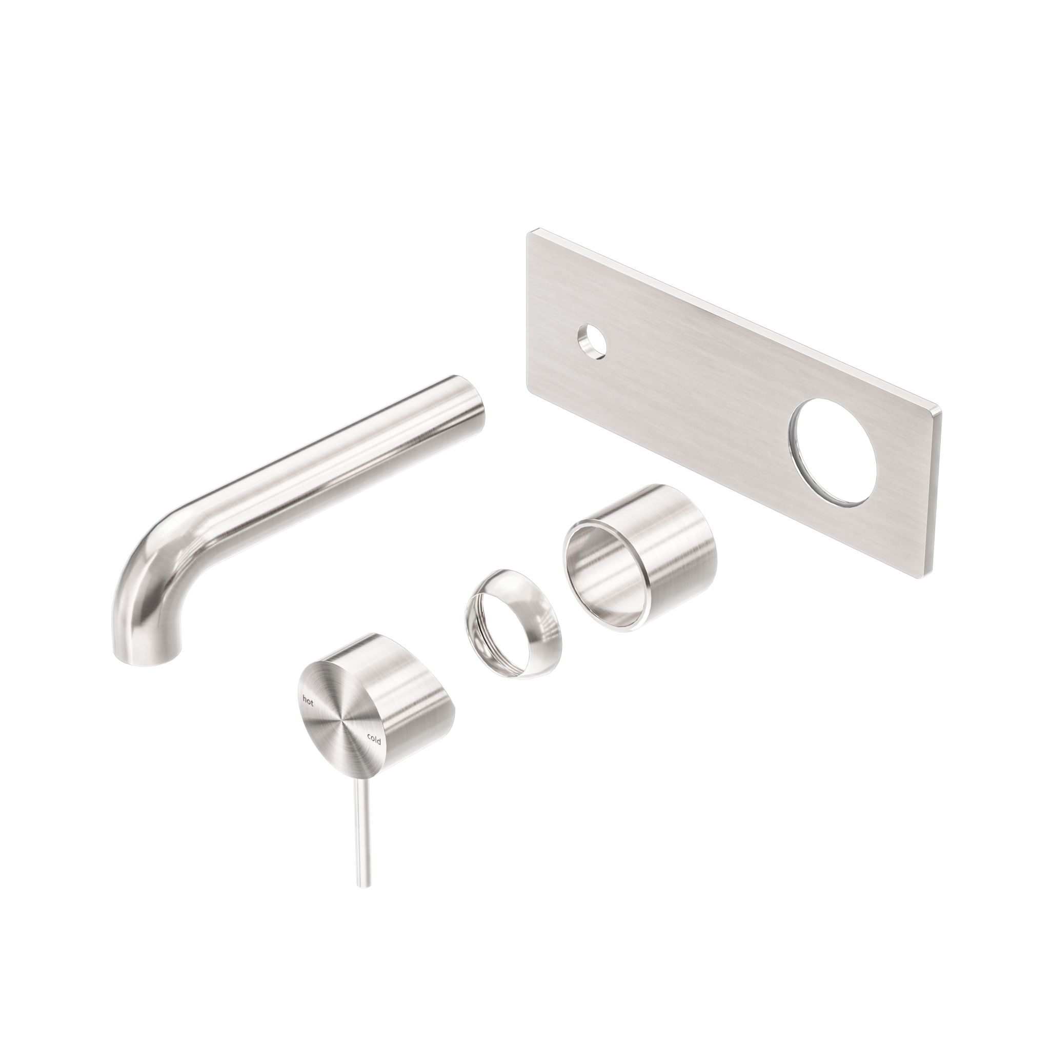 Mecca Wall Basin/Bath Mixer 160mm Trim Kits Only Brushed Nickel