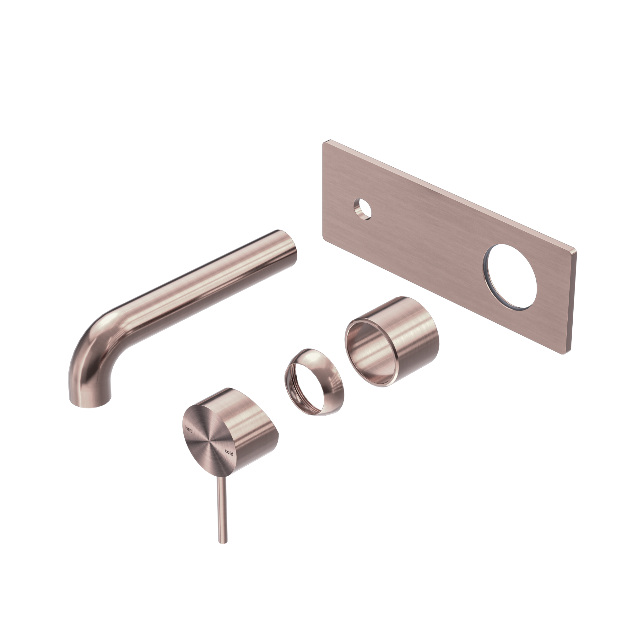 Mecca Wall Basin/Bath Mixer 185mm Trim Kits Only Brushed Bronze
