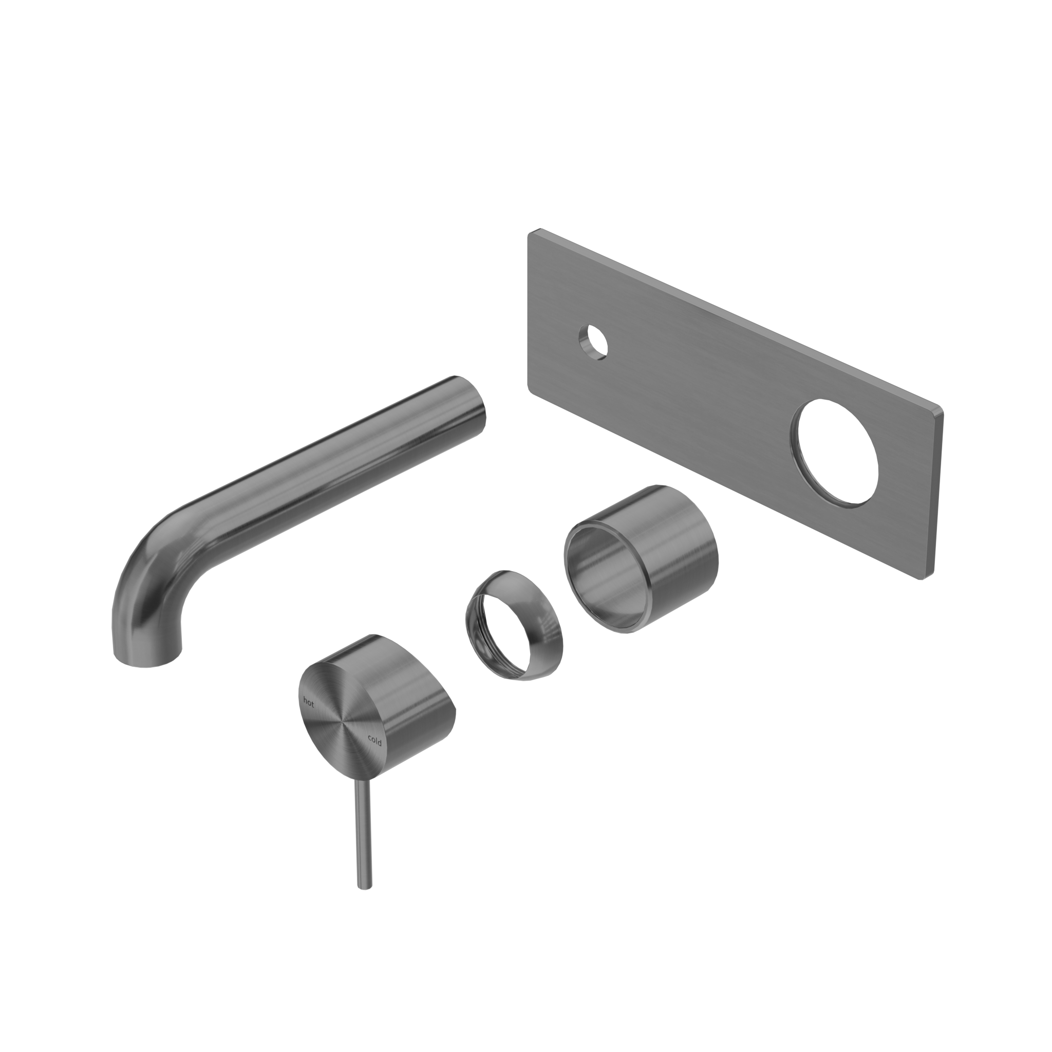 Mecca Wall Basin/Bath Mixer 185mm Trim Kits Only Gun Metal