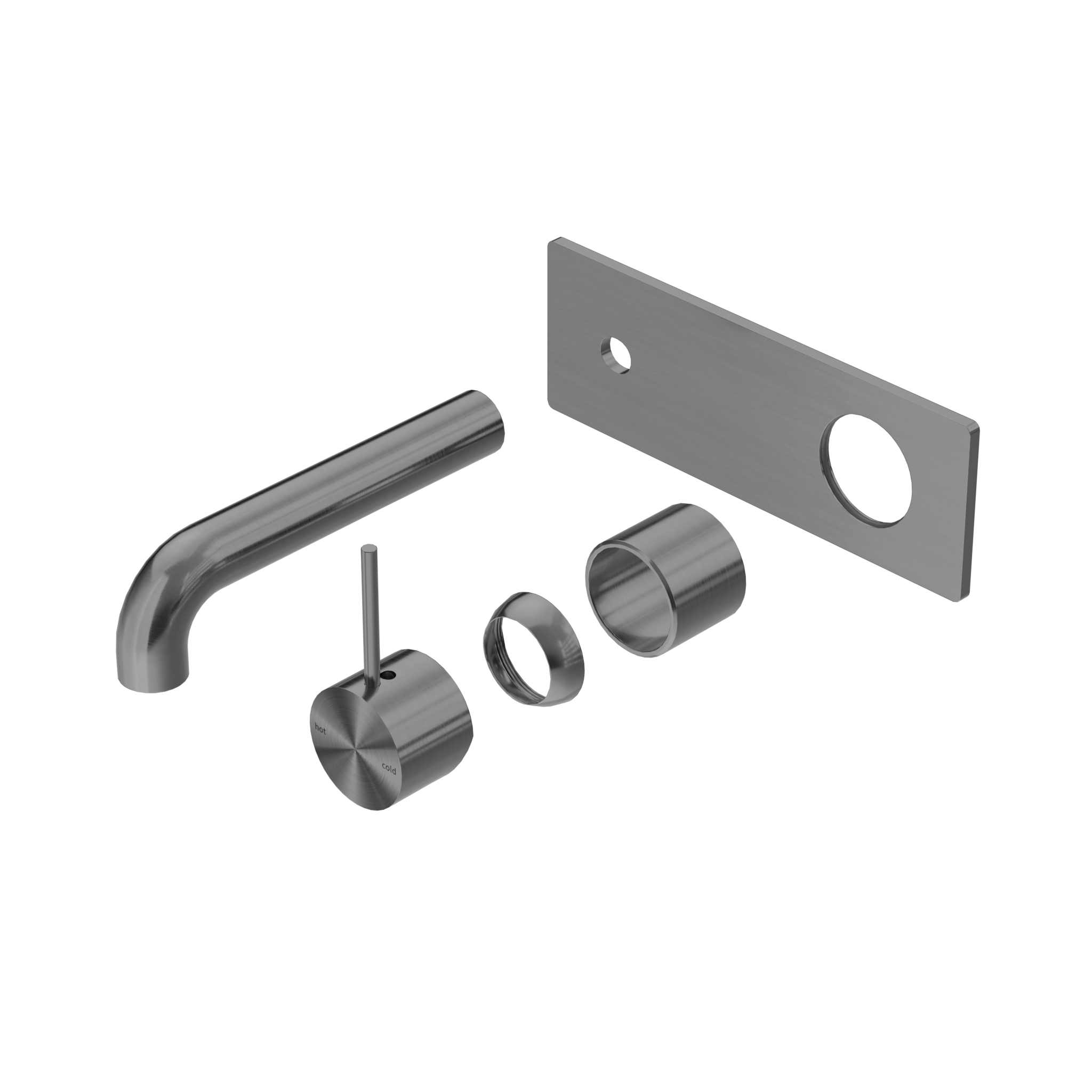 Mecca Wall Basin/Bath Mixer Handle Up 160mm Trim Kits Only Gun Metal